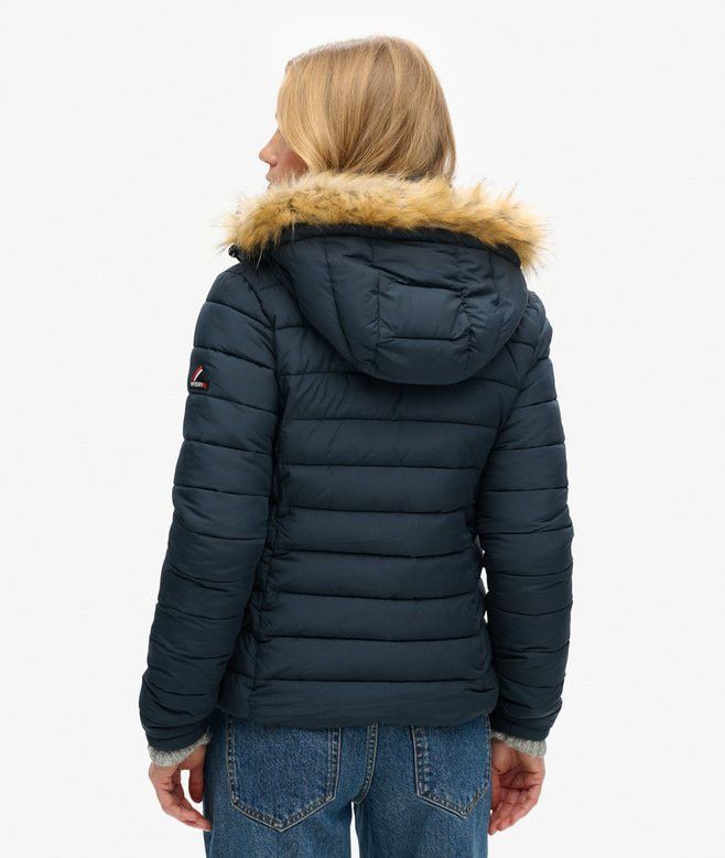 Superdry Superdry Fuji Jacket Women’s – Quilted Puffer, Faux Fur Hood Size M / US 6-8 / IT 42-44 - 8 Thumbnail