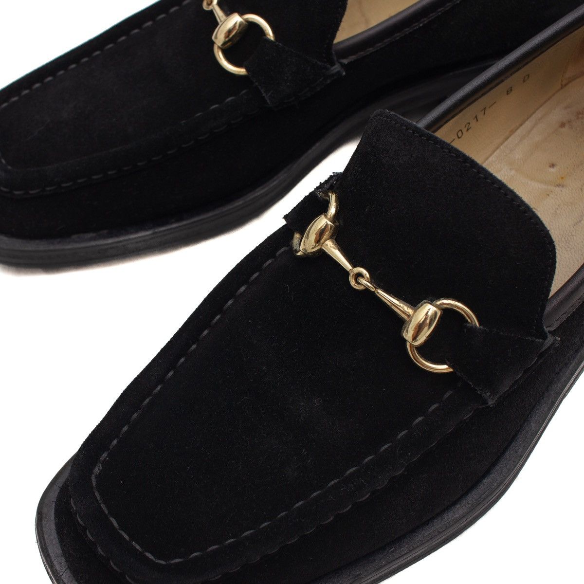 Gucci × Tom Ford VTG GUCCI Tom Ford Era Black Suede Horsebit Lug Sole Loafers Size US 8.5 / EU 41-42 - 12 Thumbnail