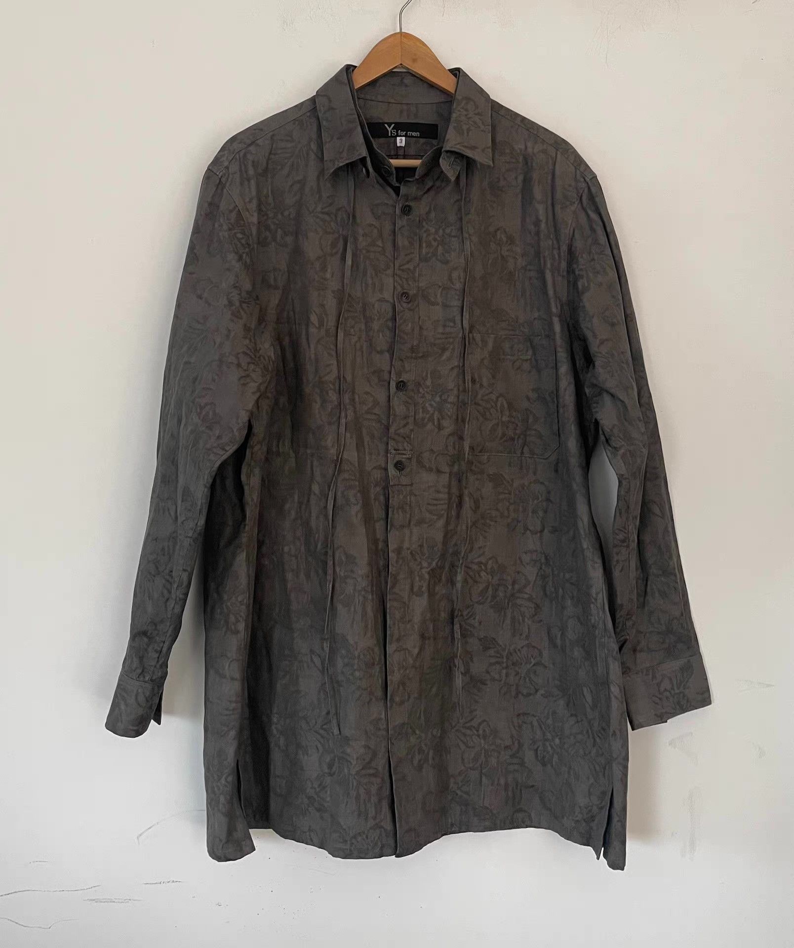Yohji Yamamoto Yohji Yamamoto Y's for Men Floral Ribbon Shirt Ｑ21 Size US M / EU 48-50 / 2 - 1 Thumbnail