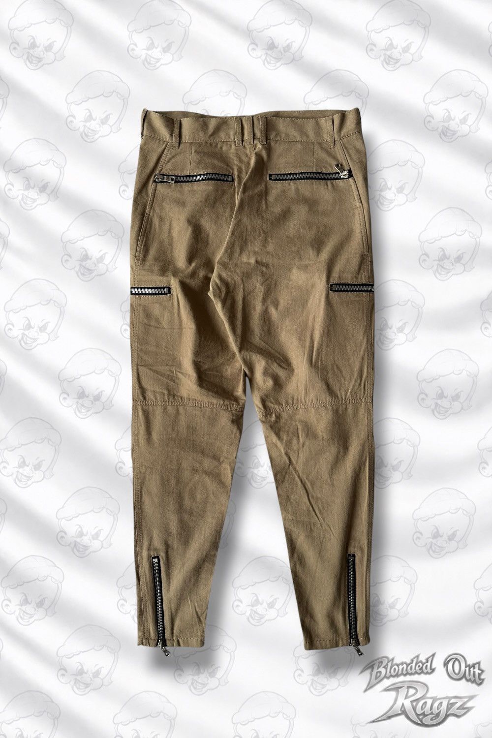 Balmain SS18 Balmain Runway Biker Beige Sand Pants Oliver Rousteing Size US 30 / EU 46 - 1 Thumbnail