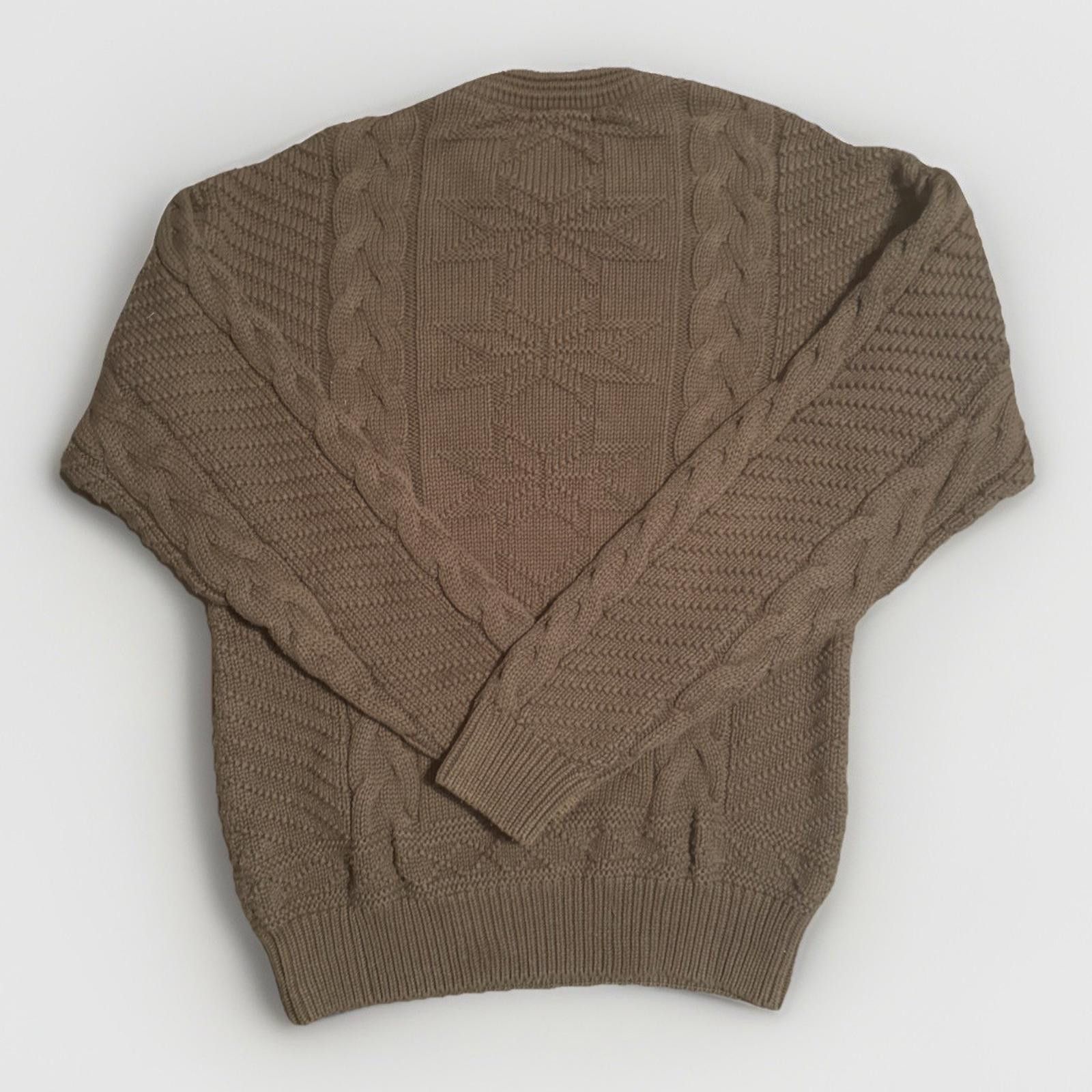 Abercrombie & Fitch Abercrombie & Fitch Brown Chunky Cableknit Sweater Men's XL Size US XL / EU 56 / 4 - 4 Thumbnail