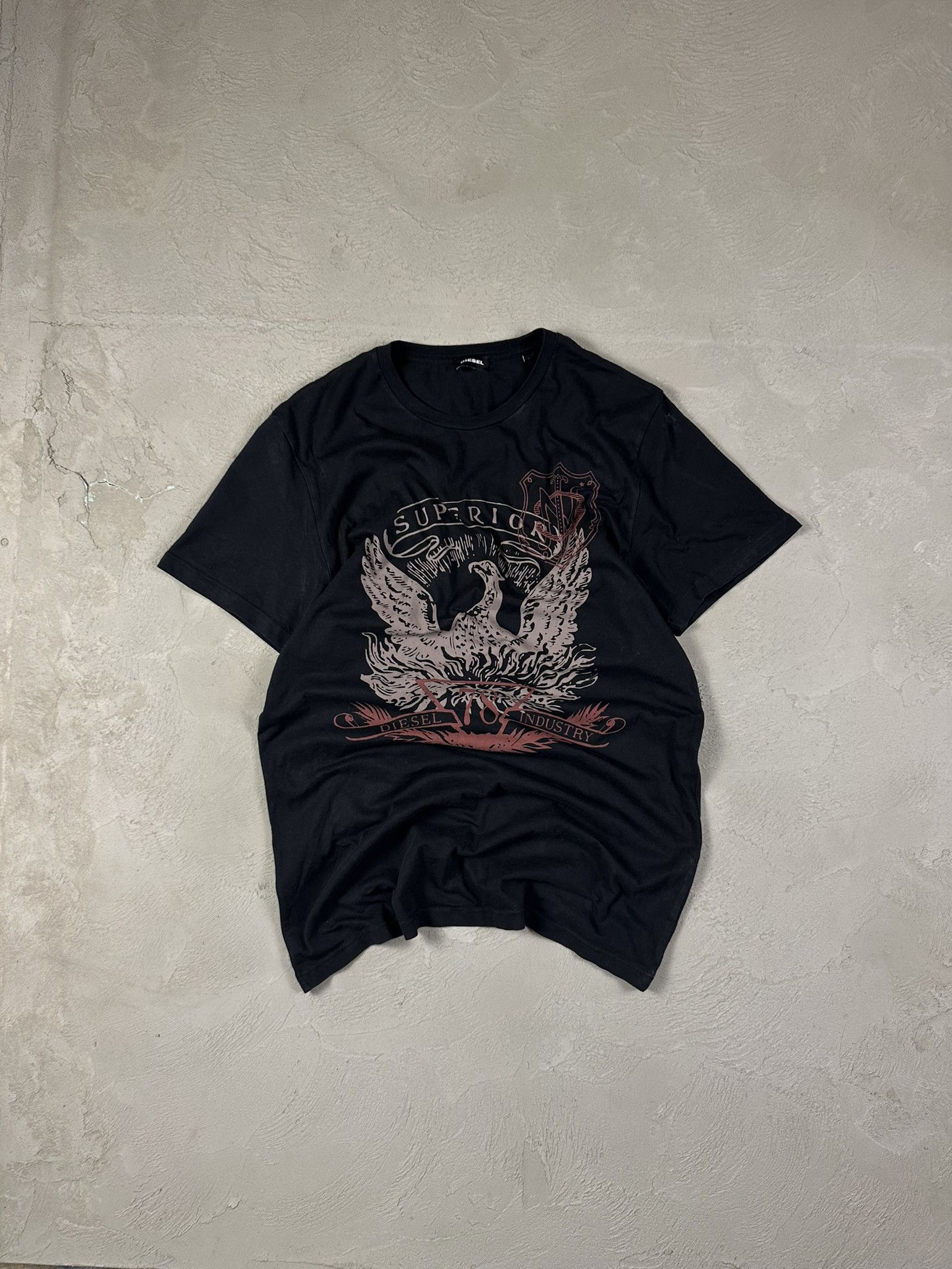 Diesel × Vintage Vintage Y2k Diesel Graphic T-shirt Hype Size US L / EU 52-54 / 3 - 1 Thumbnail