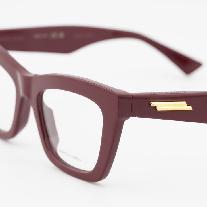 Bottega Veneta Bottega Veneta BV1215O 004 Eyeglasses Burgundy 50mm Cat Eye Size ONE SIZE - 3 Thumbnail