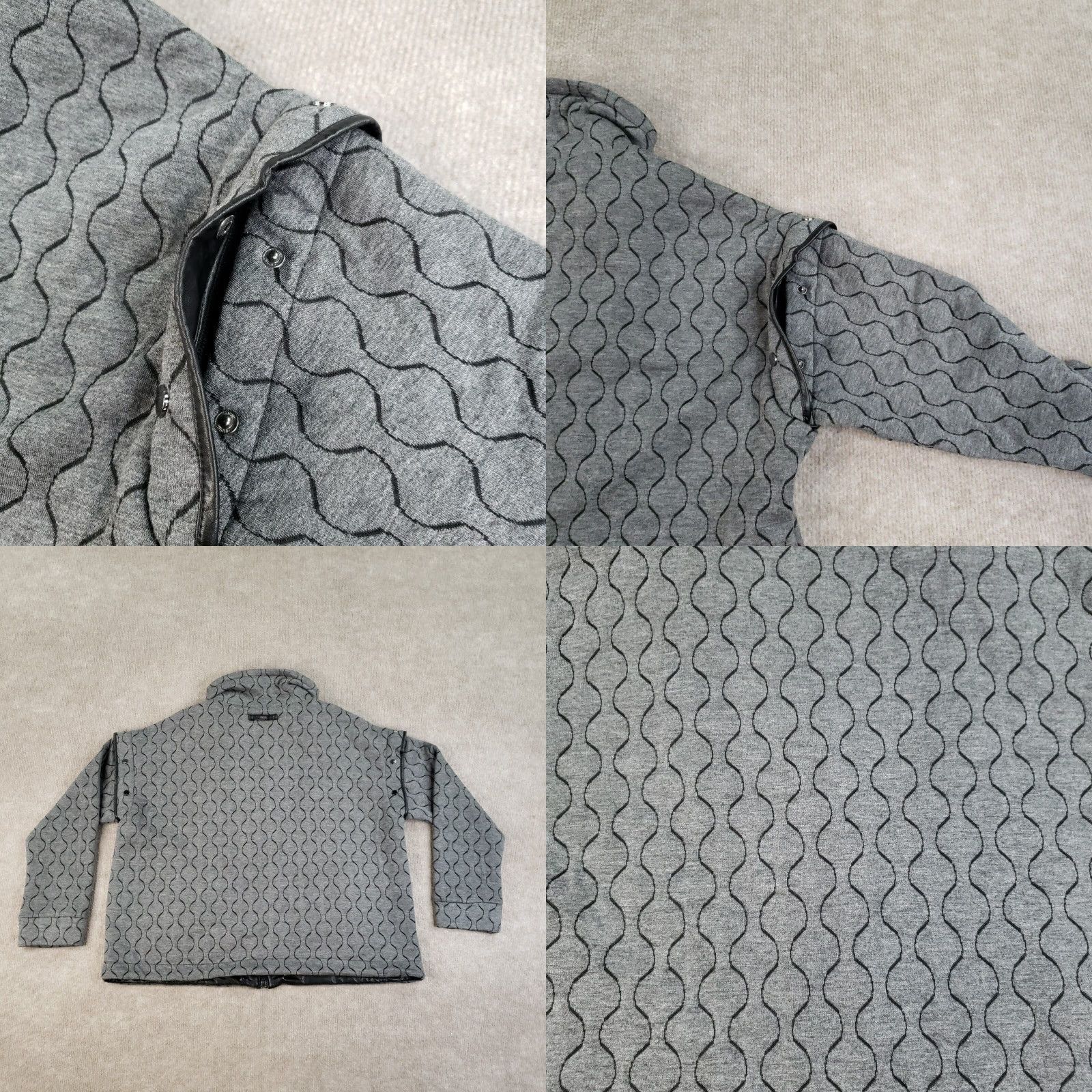 Vintage Lysse Jacket Vest Women L Gray Full Zip Mock Neck Casual Stretch - Lyssé - Jacket - Women - L - Gray - Full Zip - Casual - 90s? Size L / US 10 / IT 46 - 8 Thumbnail