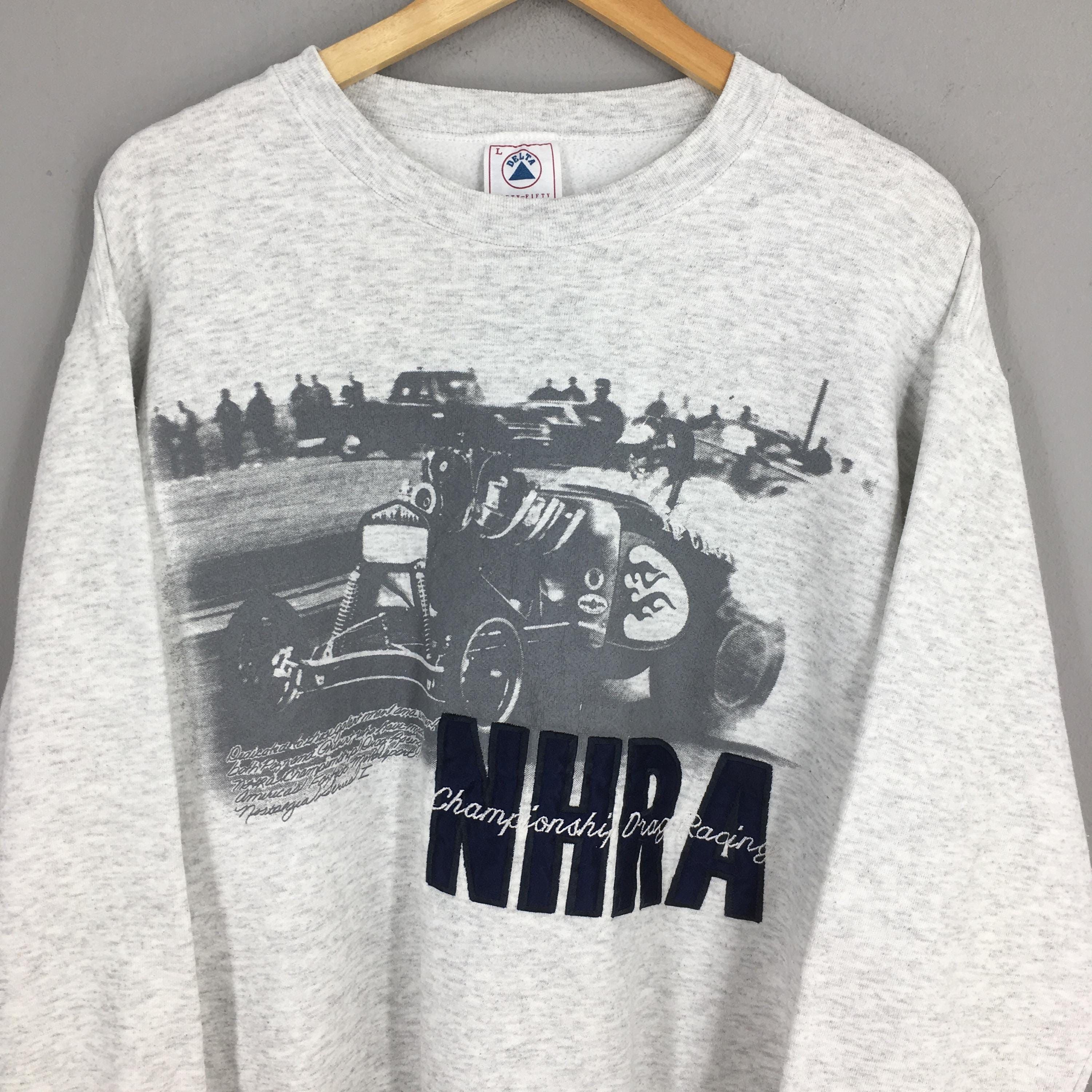 Delta Vintage 90s NHRA Drag Racing Sweatshirt Large Size US L / EU 52-54 / 3 - 2 Thumbnail