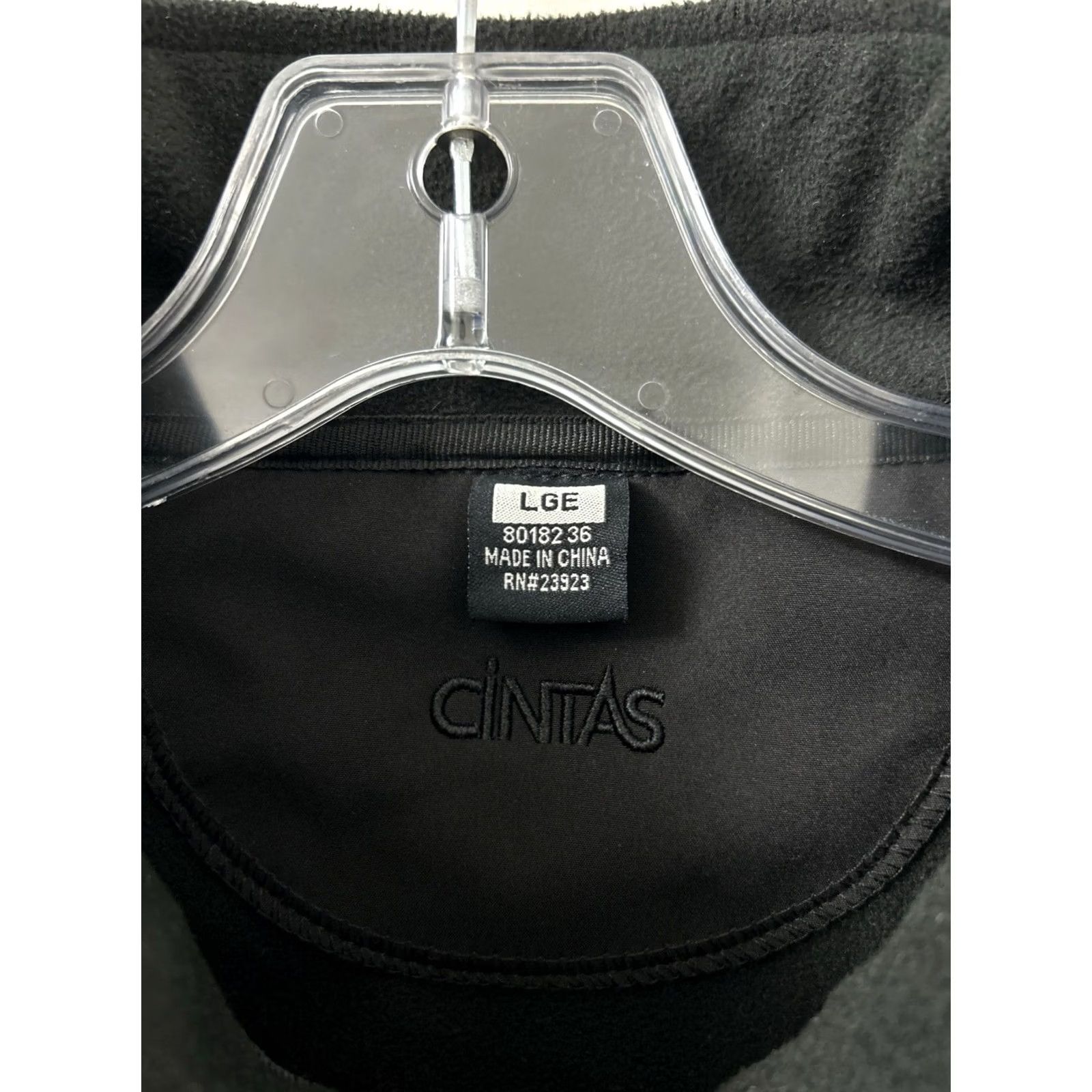 Vintage Cintas Work Jacket Mens Large Black Softshell Lined Fleece Full Zip Wellness Parking Logo Zipper Size US L / EU 52-54 / 3 - 7 Thumbnail