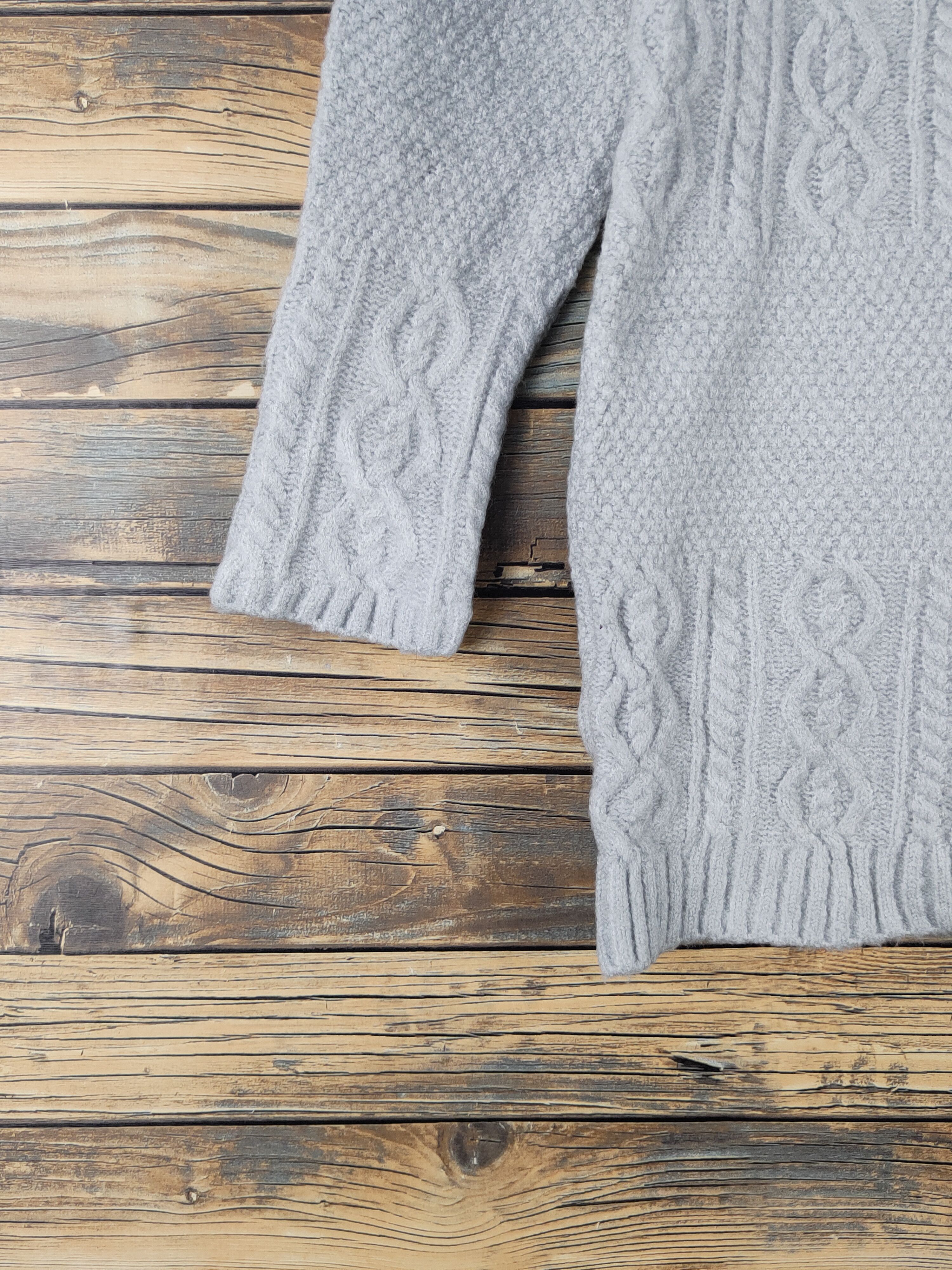 Aran Isles Knitwear × Japanese Brand × Vintage Cecil McBee Light Gray Knitwear Sweatshirts #W1683 Size M / US 6-8 / IT 42-44 - 4 Thumbnail