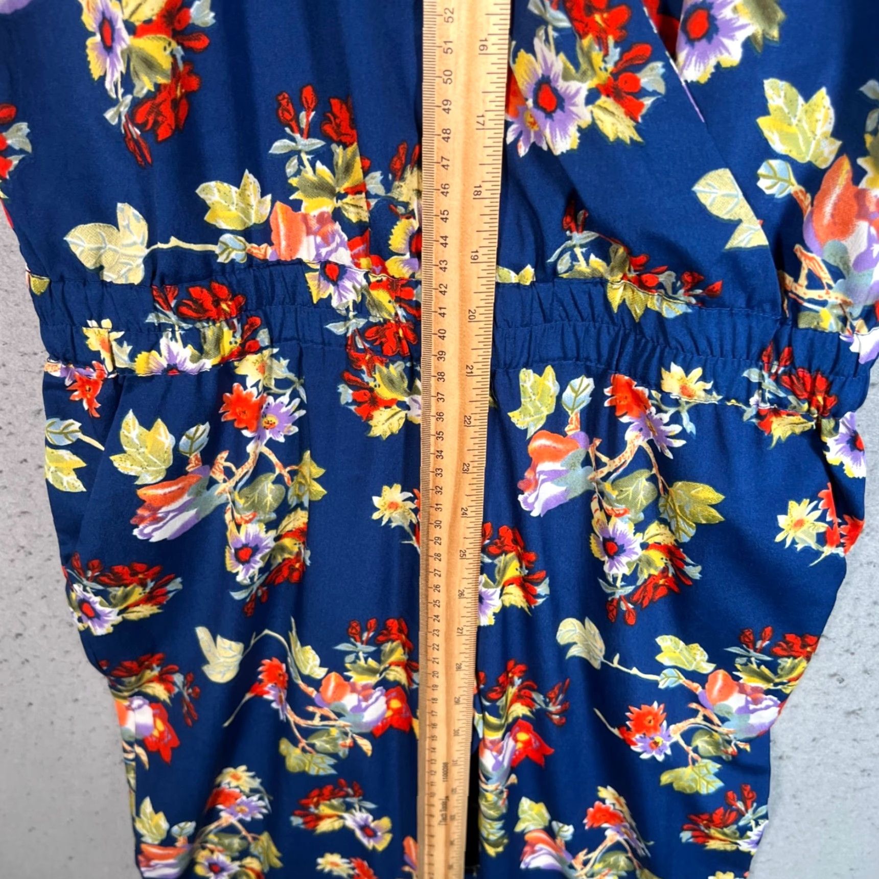 Vintage Walter Baker Floral Jumpsuit Blue Womens Small Sleeveless Halter Casual Size 28" / US 6 / IT 42 - 5 Thumbnail