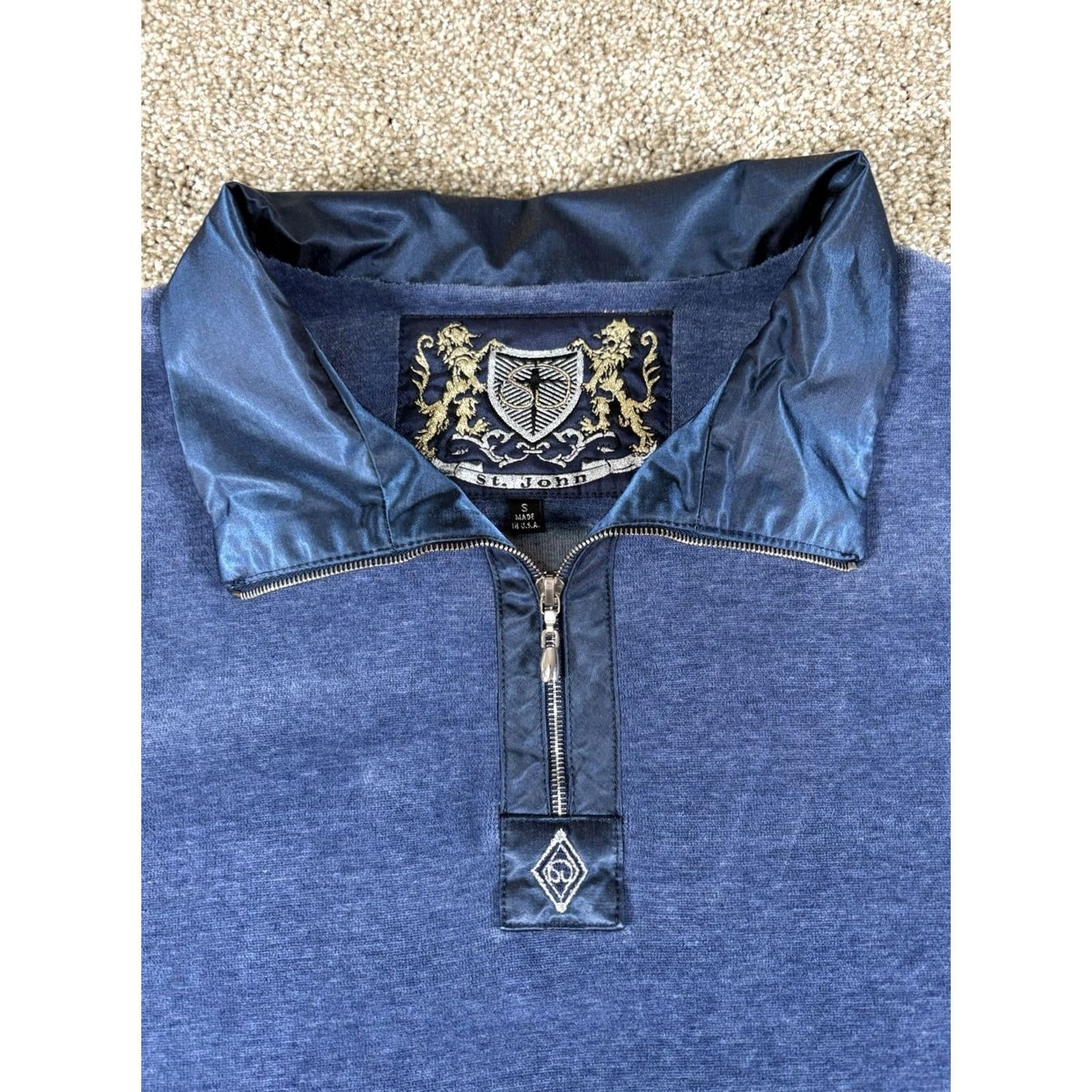 Velour VINTAGE ST. JOHN Sport Marie Gray 3-Piece Track Suit Blue Velour S Women Size S / US 4 / IT 40 - 5 Thumbnail
