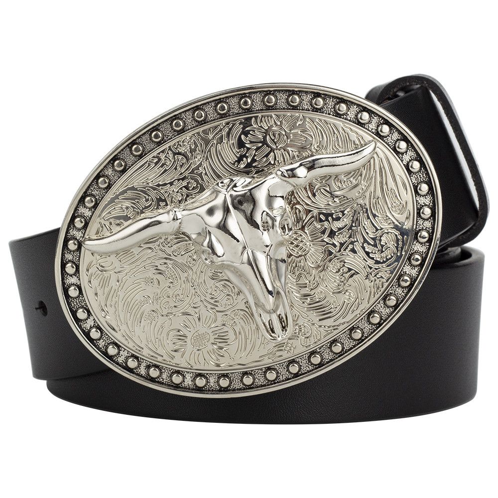 VIBE Modern Vintage Belt Riveted Belts Menswear Accessories Size ONE SIZE - 1 Thumbnail