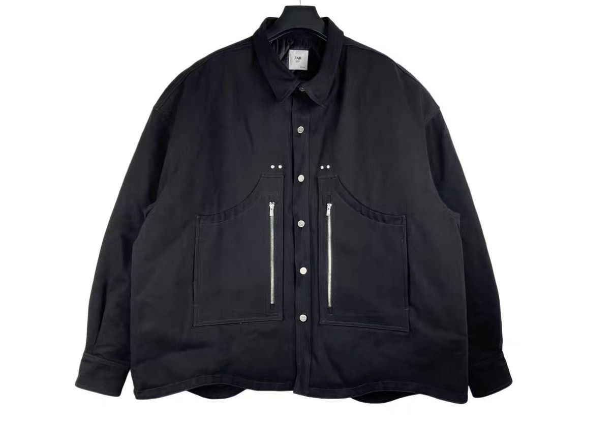 FAR FROM WHAT Far Archive Oversized Quilted Denim Jacket J31 Size US M / EU 48-50 / 2 - 1 Thumbnail