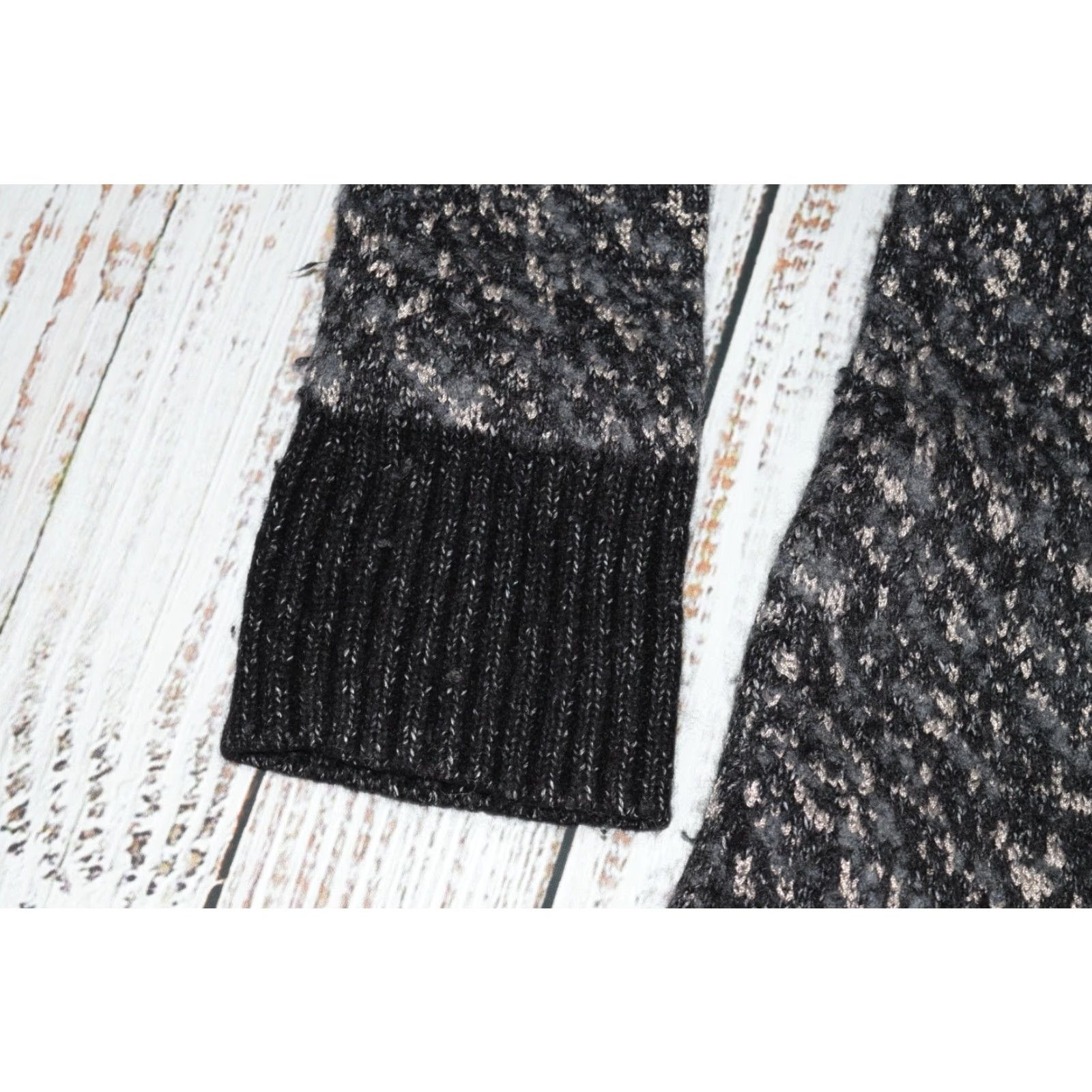 Rag & Bone Rag & Bone Sweater Dress Womens XS Black Speckled Knit Merino Wool Crew Neck Bell Sleeve Pullover Size XS / US 0-2 / IT 36-38 - 3 Thumbnail