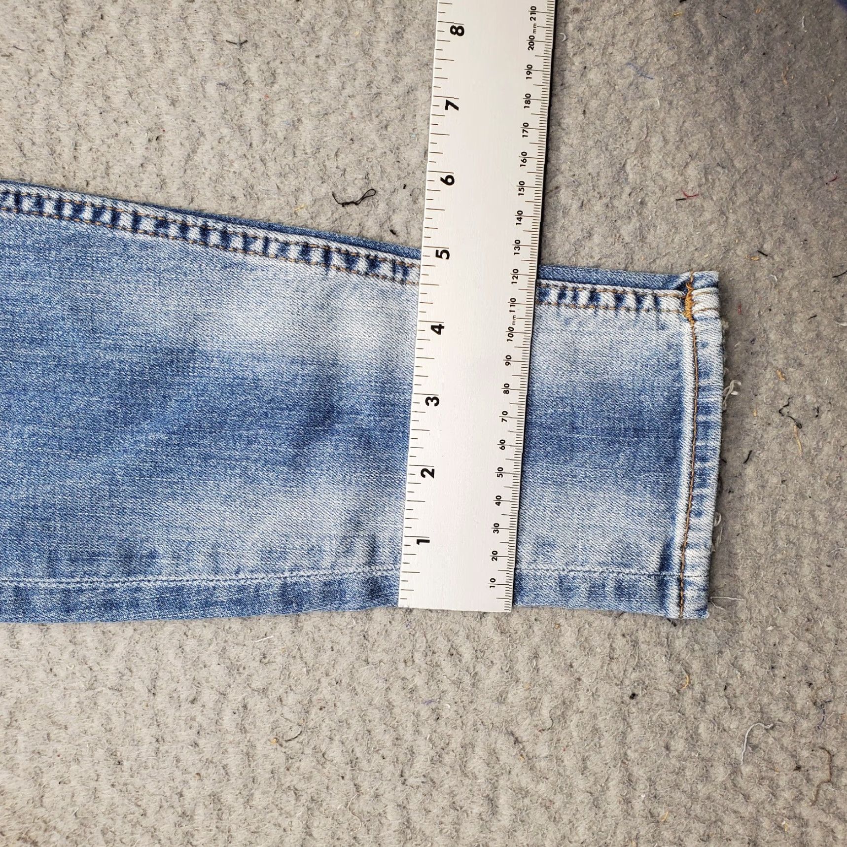 Vintage VIGOSS Jeans Women's 27x29 Blue Denim Stretch Distressed The Chelsea Skinny Leg Shirt Size 27" / US 4 / IT 40 - 5 Thumbnail