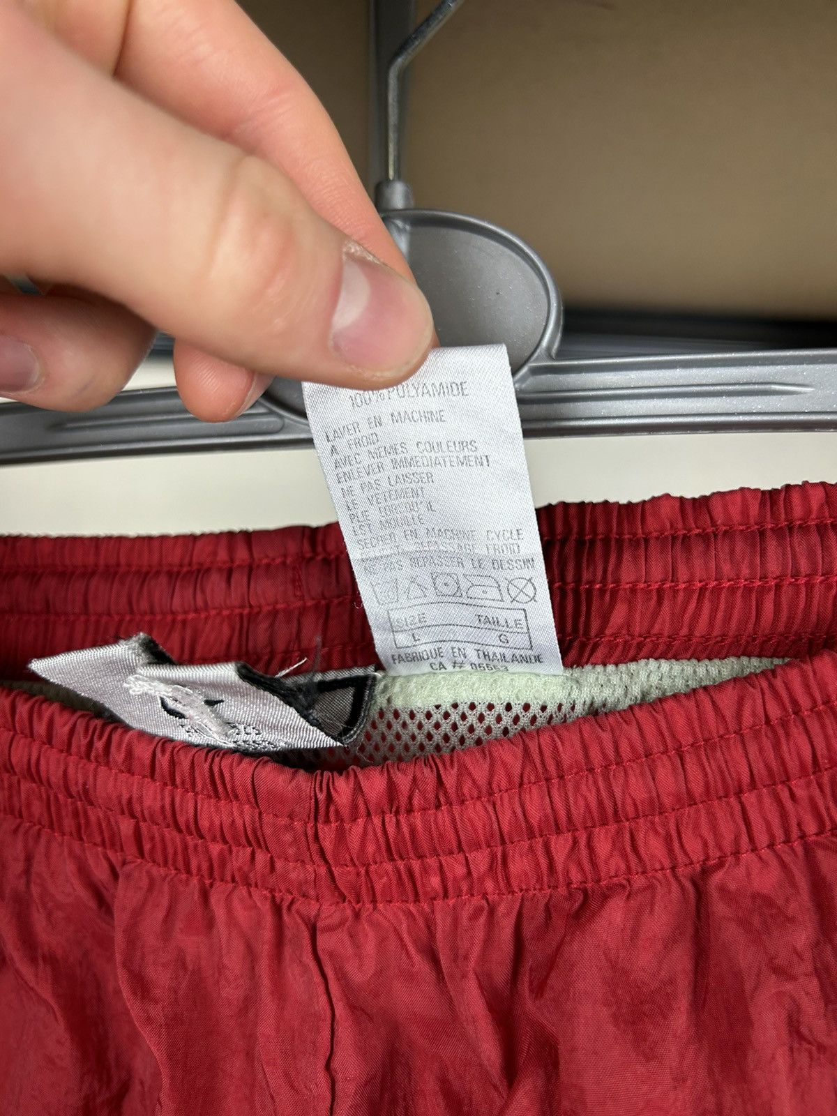 Nike × Vintage Vintage 90s Nike Nylon Shorts Size US 33 - 8 Thumbnail