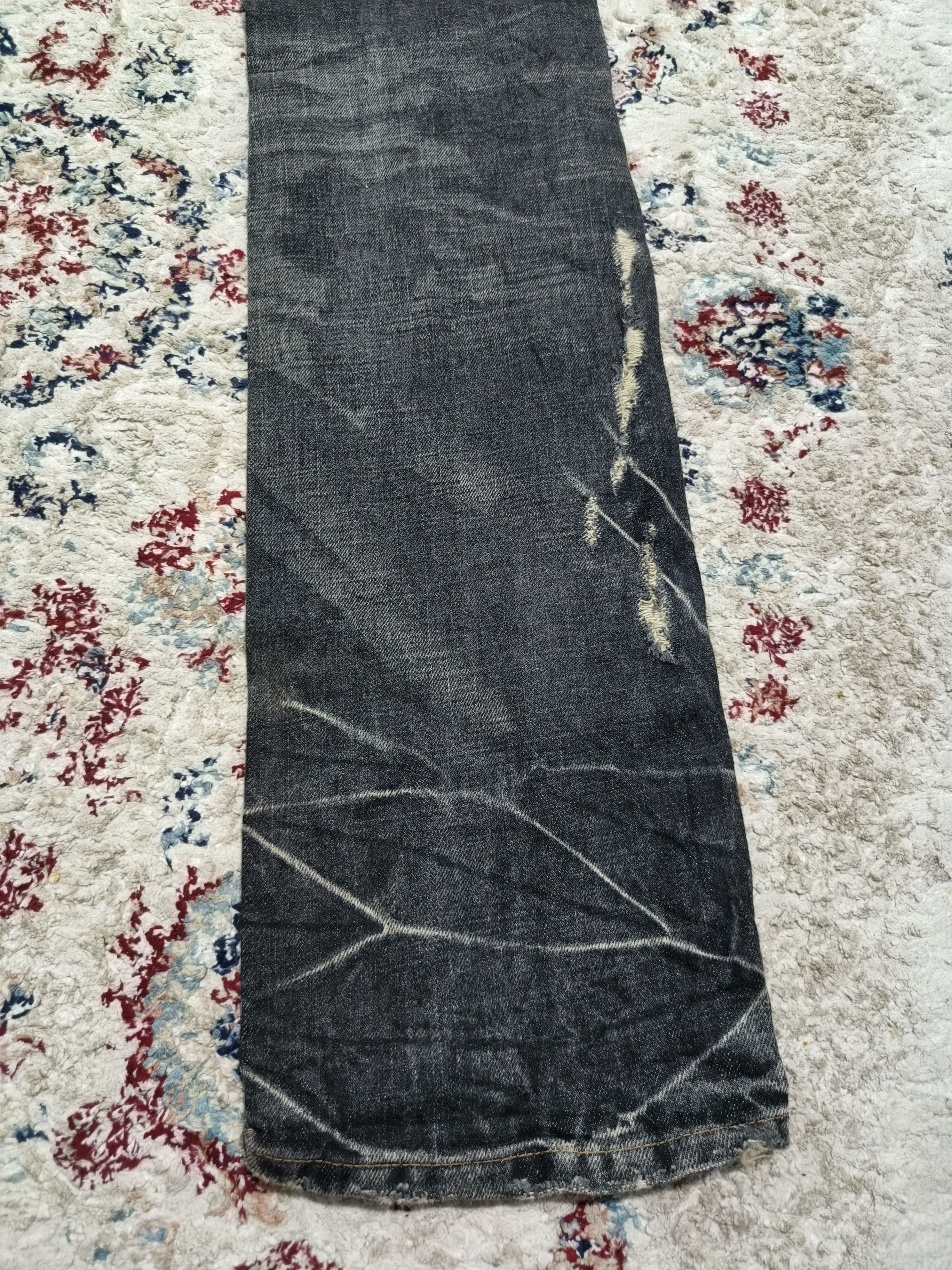 If Six Was Nine Jackrose Low-Rise Flared Jeans Distressed Black Size 31" - 9 Thumbnail