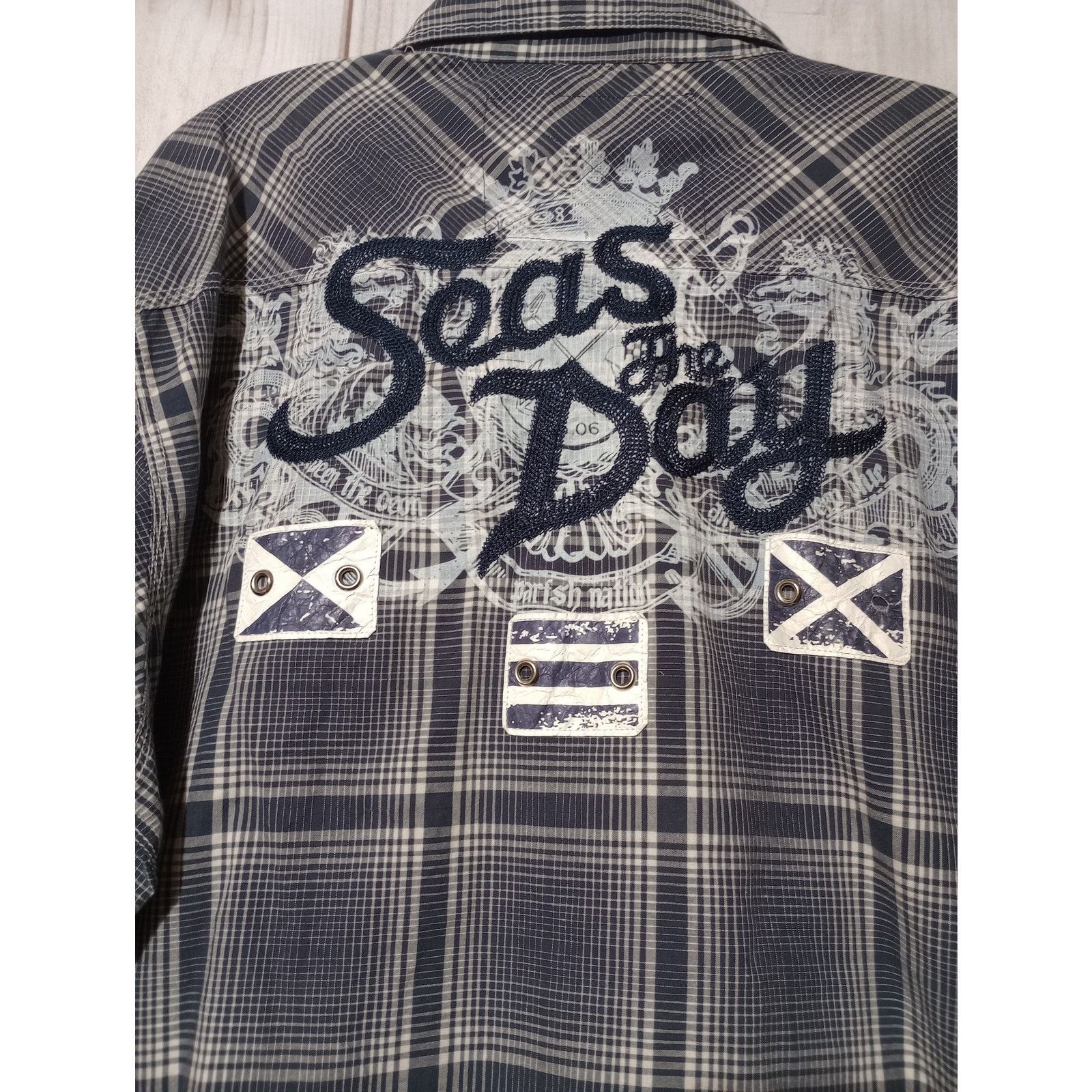 Parish Nation Parish Nation Shirt Mens 3XL Blue Plaid Seas The Day Size US XXL / EU 58 / 5 - 6 Thumbnail