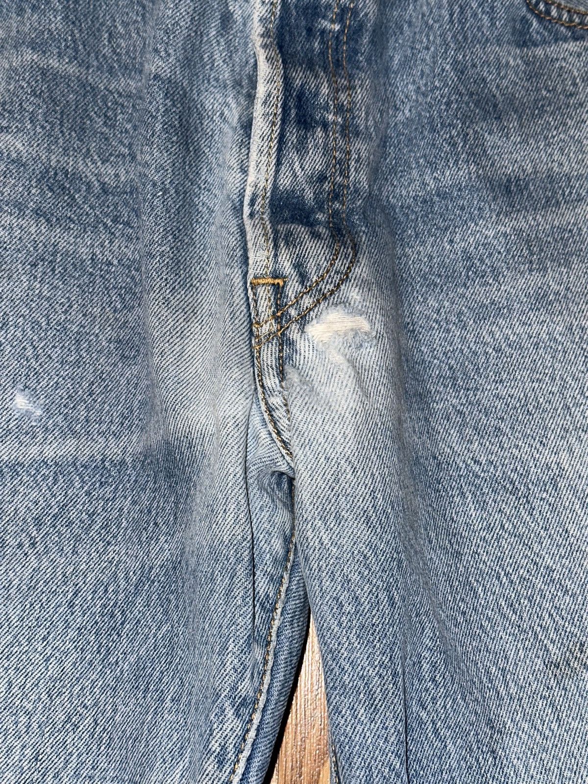 Vintage Vtg Levi's 501XX Faded Jeans Y2K 2002 Whiskering Fading Size US 34 / EU 50 - 5 Thumbnail