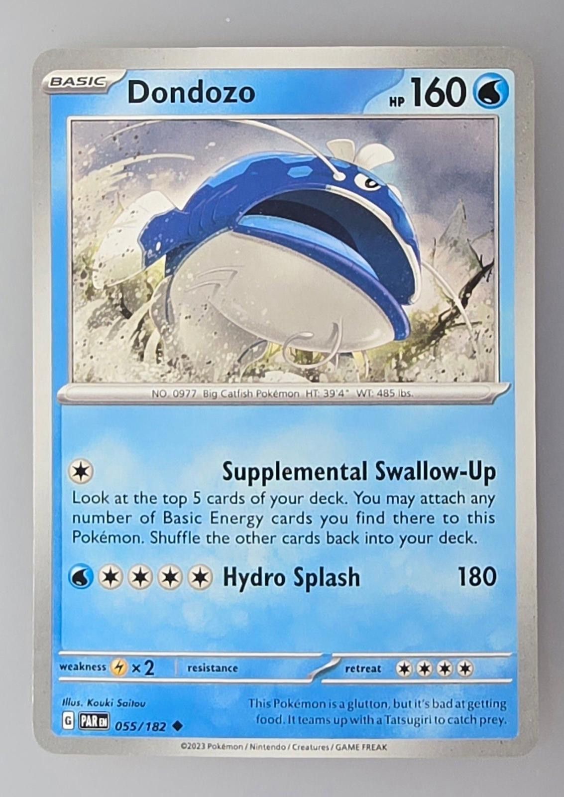 Pokemon Dondozo Pokémon card from the Paradox Rift expansion Size ONE SIZE - 1 Thumbnail