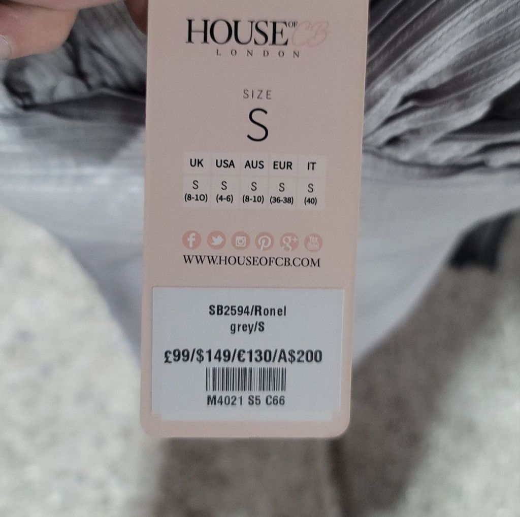 House of CB NWT House Of CB Ronel Silver Satin Pin Tuck Midi Dress Size XXS / US 00 / IT 34 - 8 Thumbnail