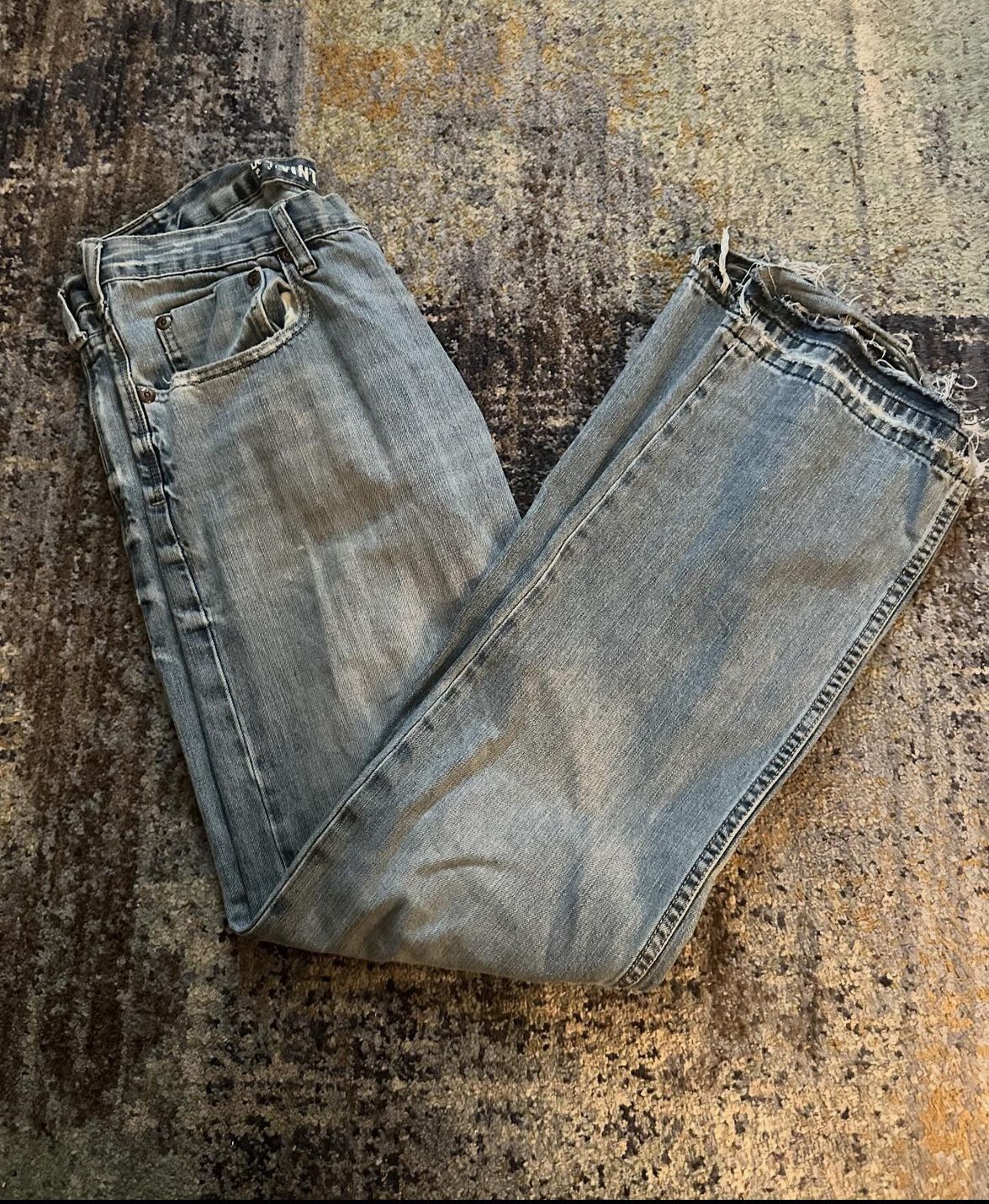Lee × Vintage navy blue baggy jeans Size US 33 - 1 Thumbnail