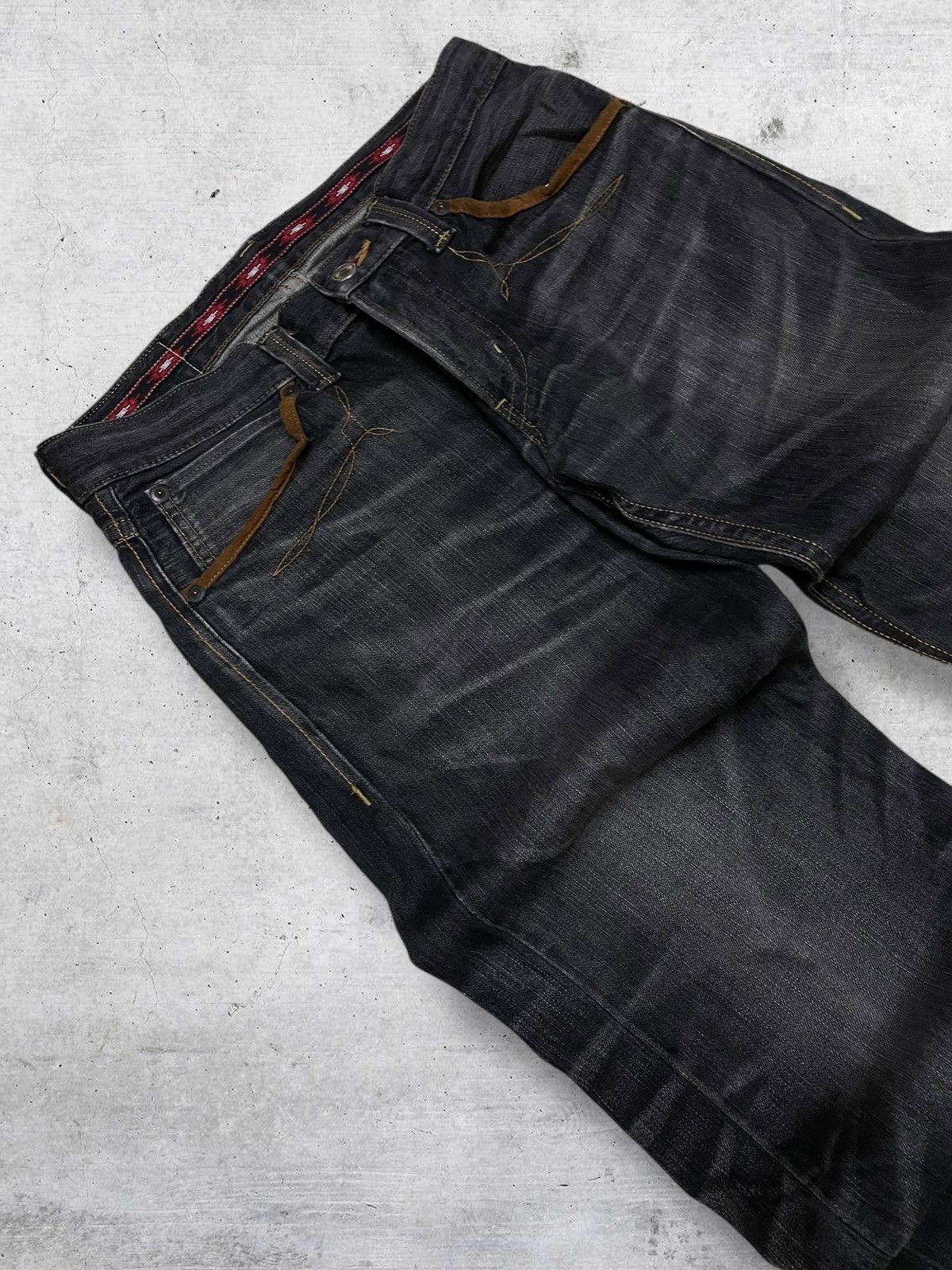 Edwin VINTAGE EDWIN 90S JAPAN DESIGNER WESTERN STYLE RIPPED ASS Size US 32 / EU 48 - 7 Thumbnail