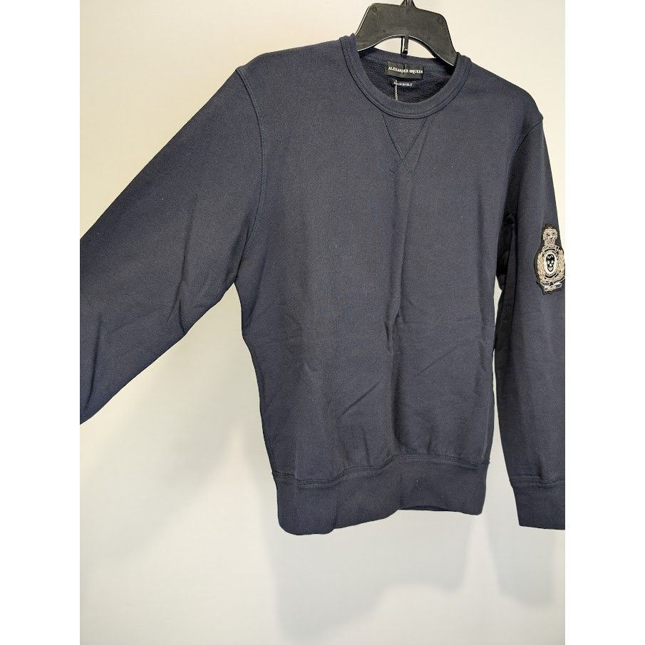 Alexander McQueen o1rshd1 Sweatshirt in Navy Blue Size US M / EU 48-50 / 2 - 9 Thumbnail