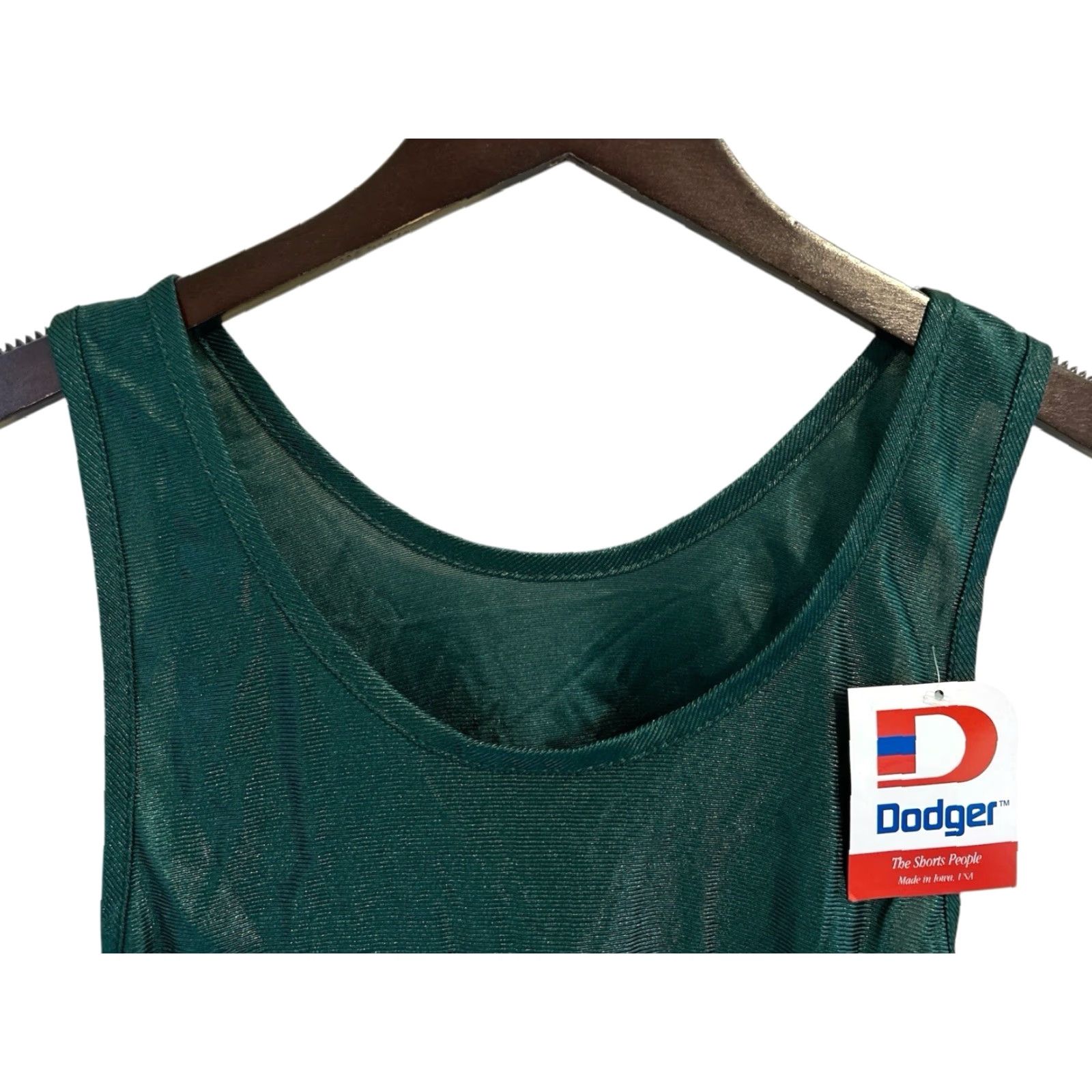 Vintage VINTAGE Dodger Jersey Tank Mens L 90s USA Green Nylon Basketball Tank Top NOS NWT NWT Size US L / EU 52-54 / 3 - 4 Thumbnail