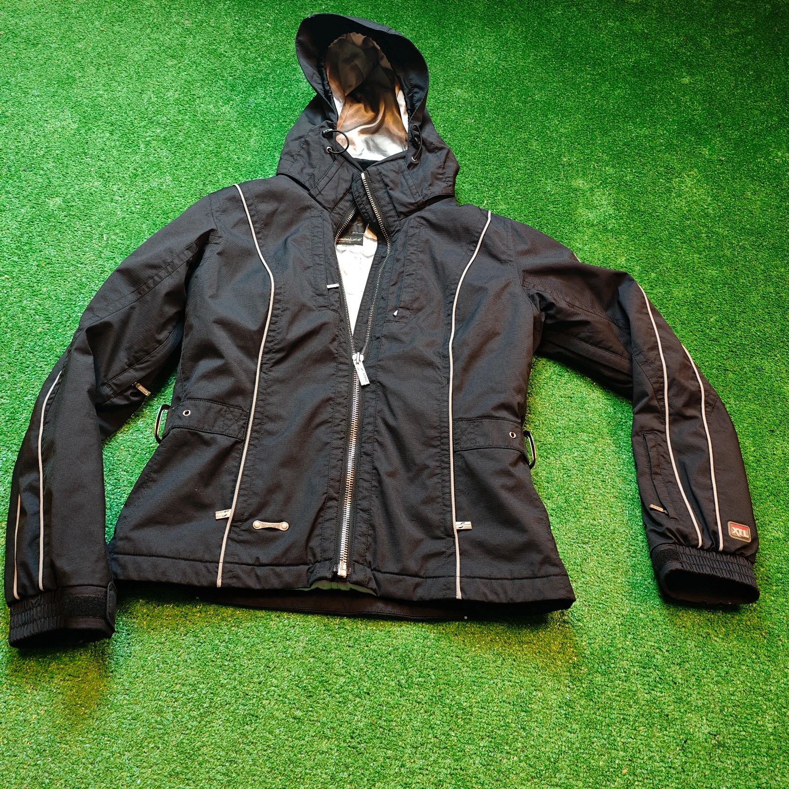 Spyder Spyder skiing Jacket Womens 8 Small Zip Black windproof Size S / US 4 / IT 40 - 3 Thumbnail