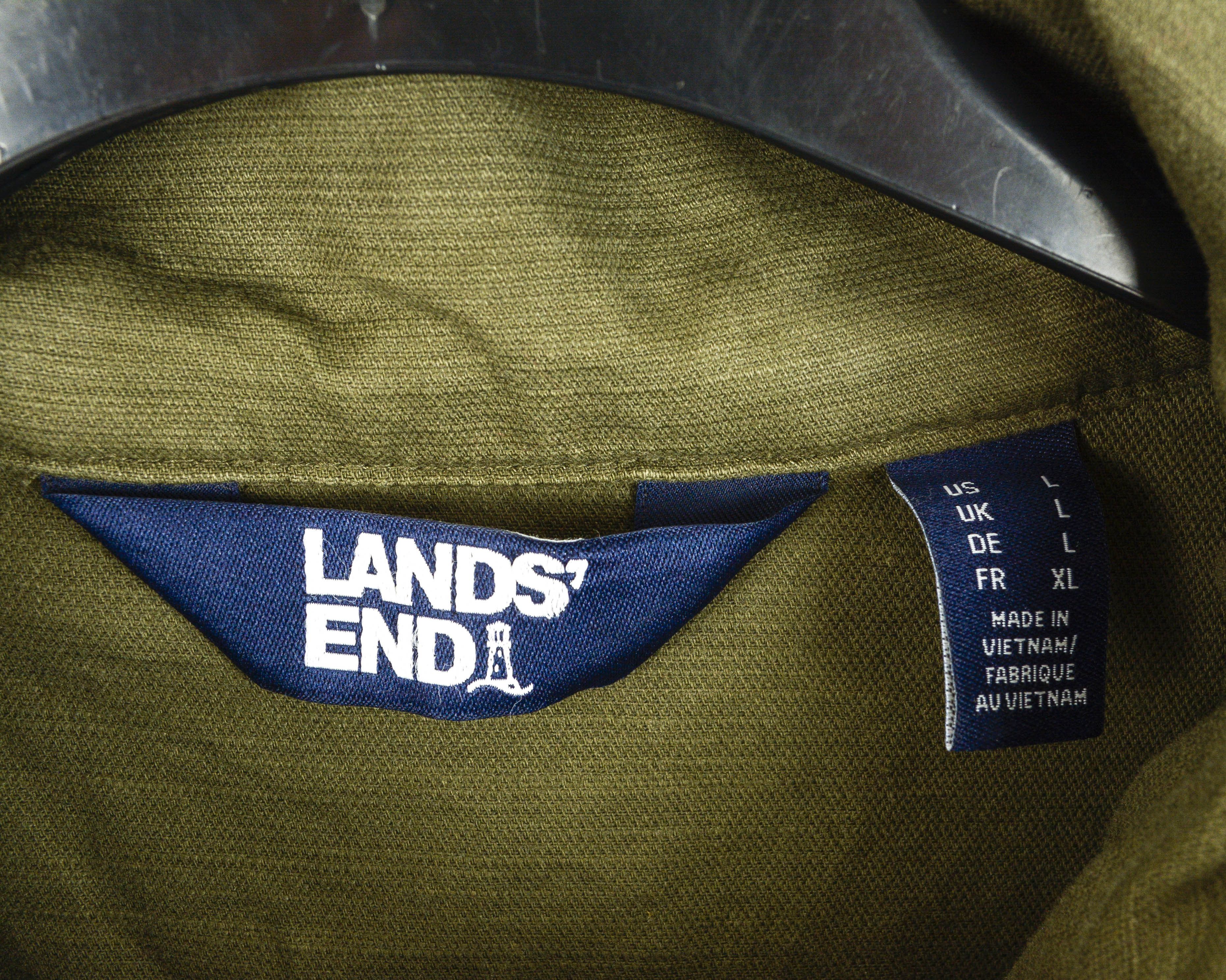 Lands' End Womens L Field Jacket Coat Hooded Parka Cargo Outerwear Size L / US 10 / IT 46 - 3 Thumbnail
