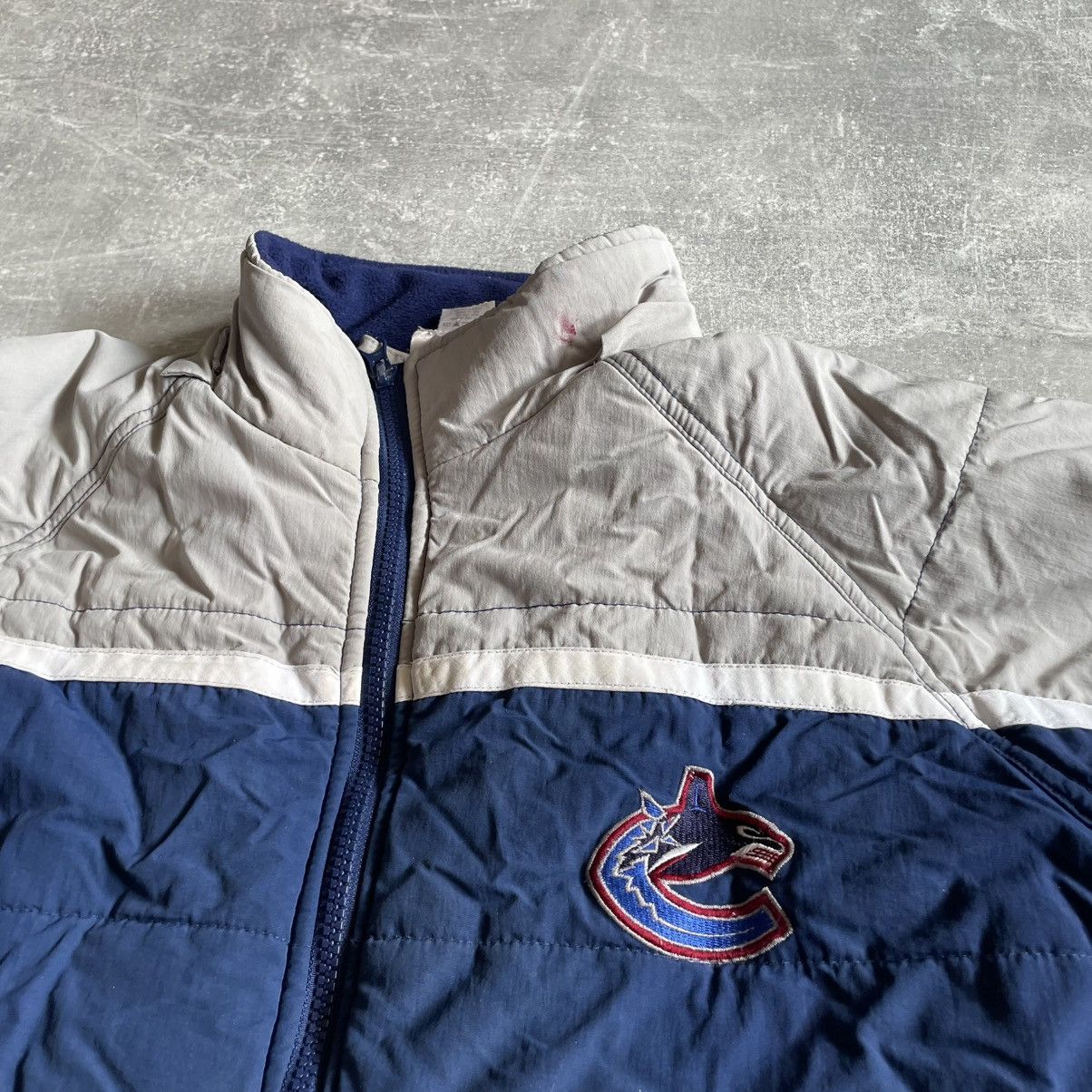 NHL × Vintage VTG 90s NHL VANCOUVER CANUCKS mighsyMac JACKET bomber hockey Size US XXS / EU 40 - 5 Thumbnail