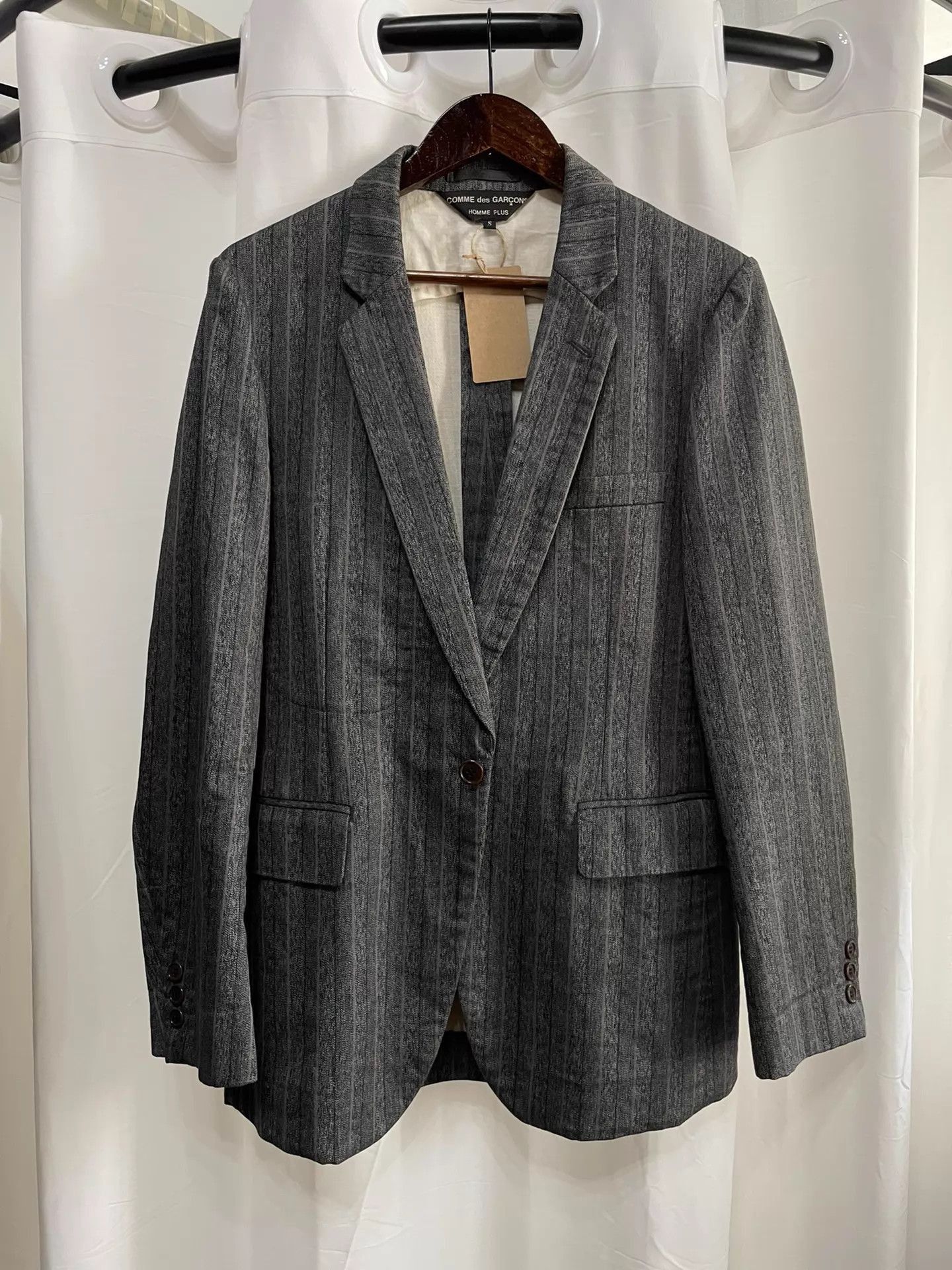 Comme des Garcons Striped Black Blazer - Size S Size US S / EU 44-46 / 1 - 1 Thumbnail