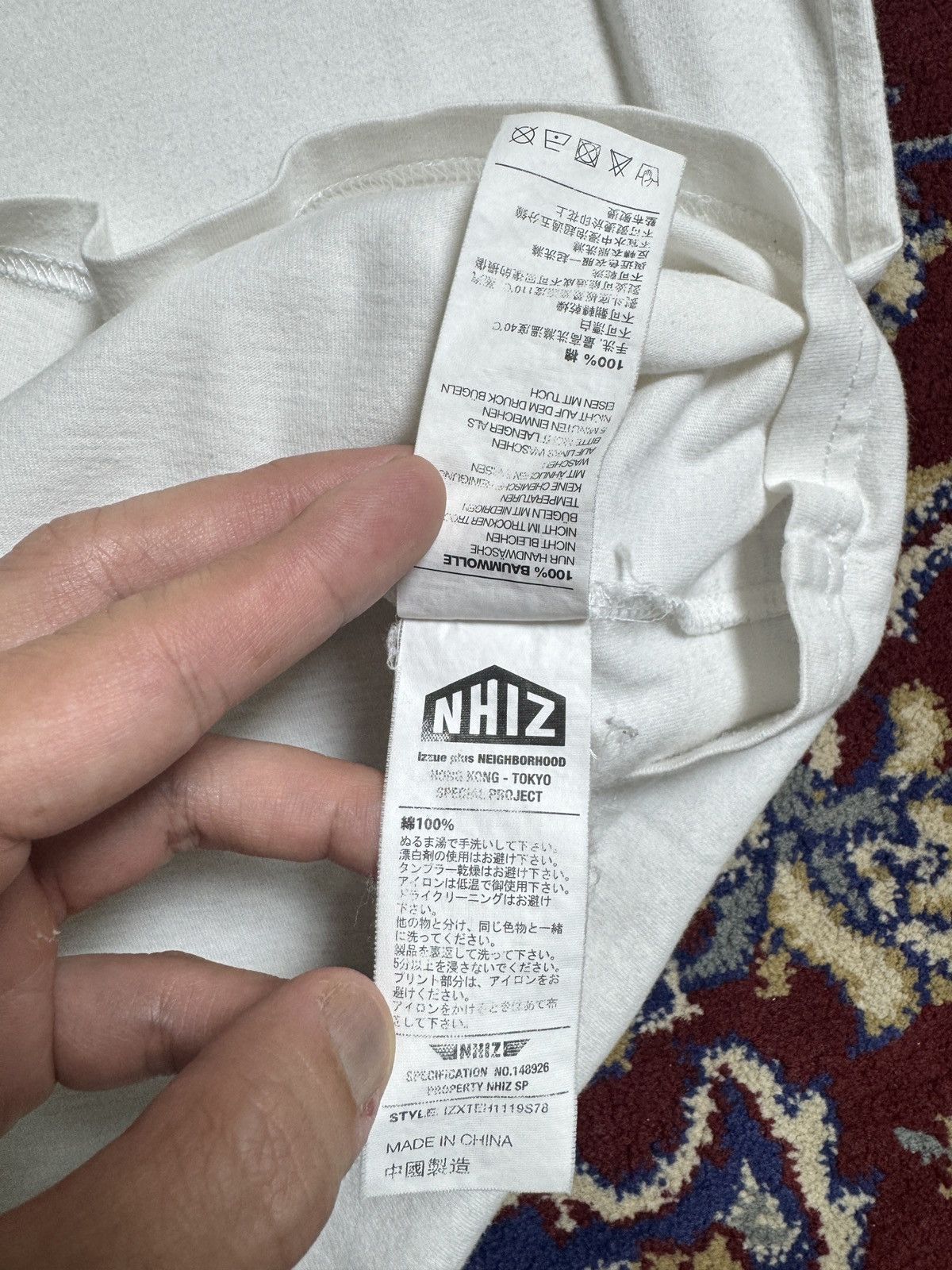 Neighborhood NHIZ Neighborhood Izzue Skull logo Tee y2k Japanese brand Size US L / EU 52-54 / 3 - 9 Thumbnail
