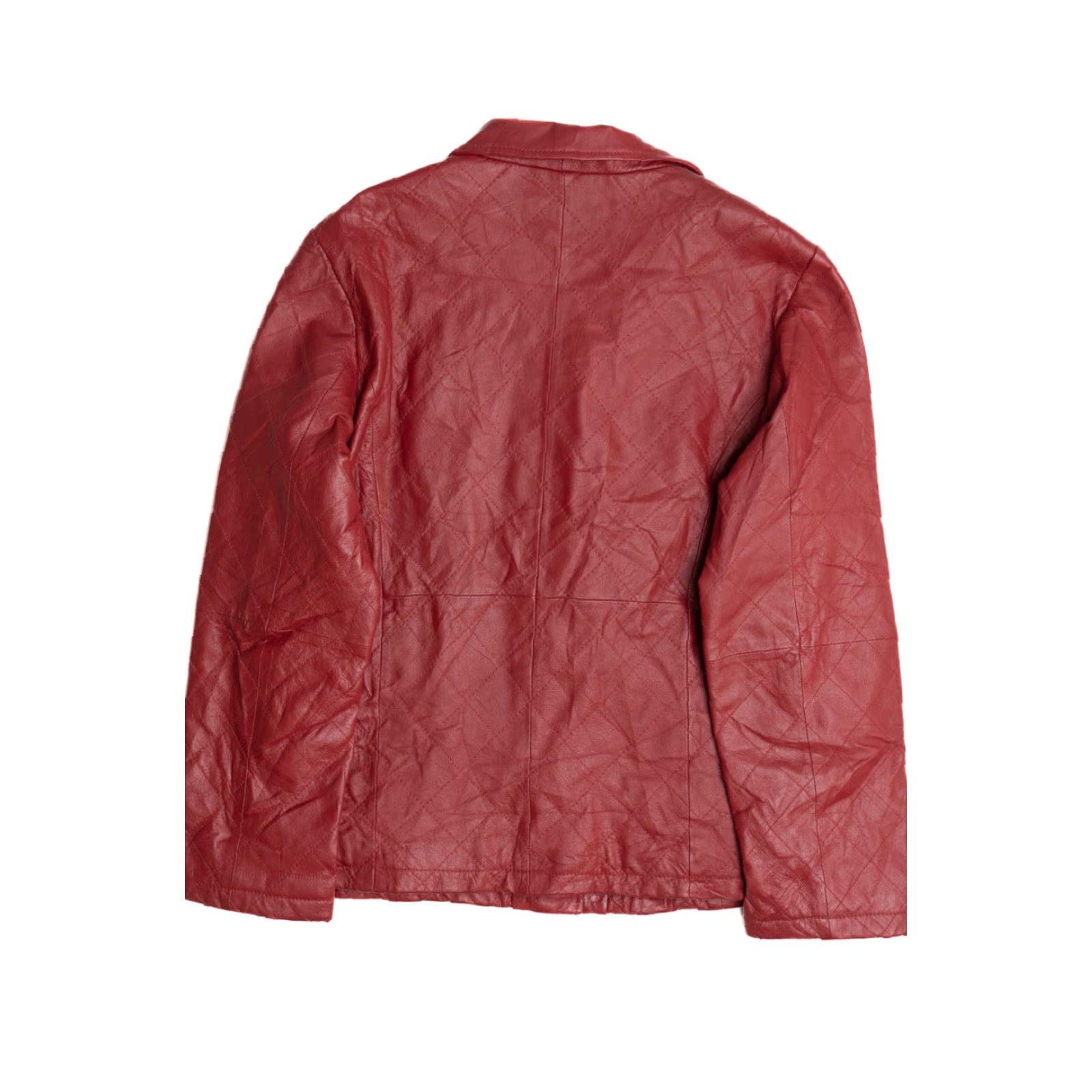 Vintage VINTAGE Dialogue Leather Jacket, Red, Leather / Polyester, Medium, 2000s, Jacket, Womens/Mens? Size US M / EU 48-50 / 2 - 3 Thumbnail