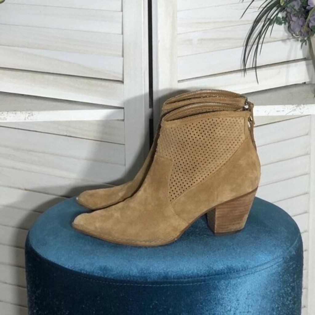 Treasure & Bond Treasure & Bond Ankle Boots Suede Leather Zip Caramel sz 8 Size US 8 / IT 38 - 6 Thumbnail