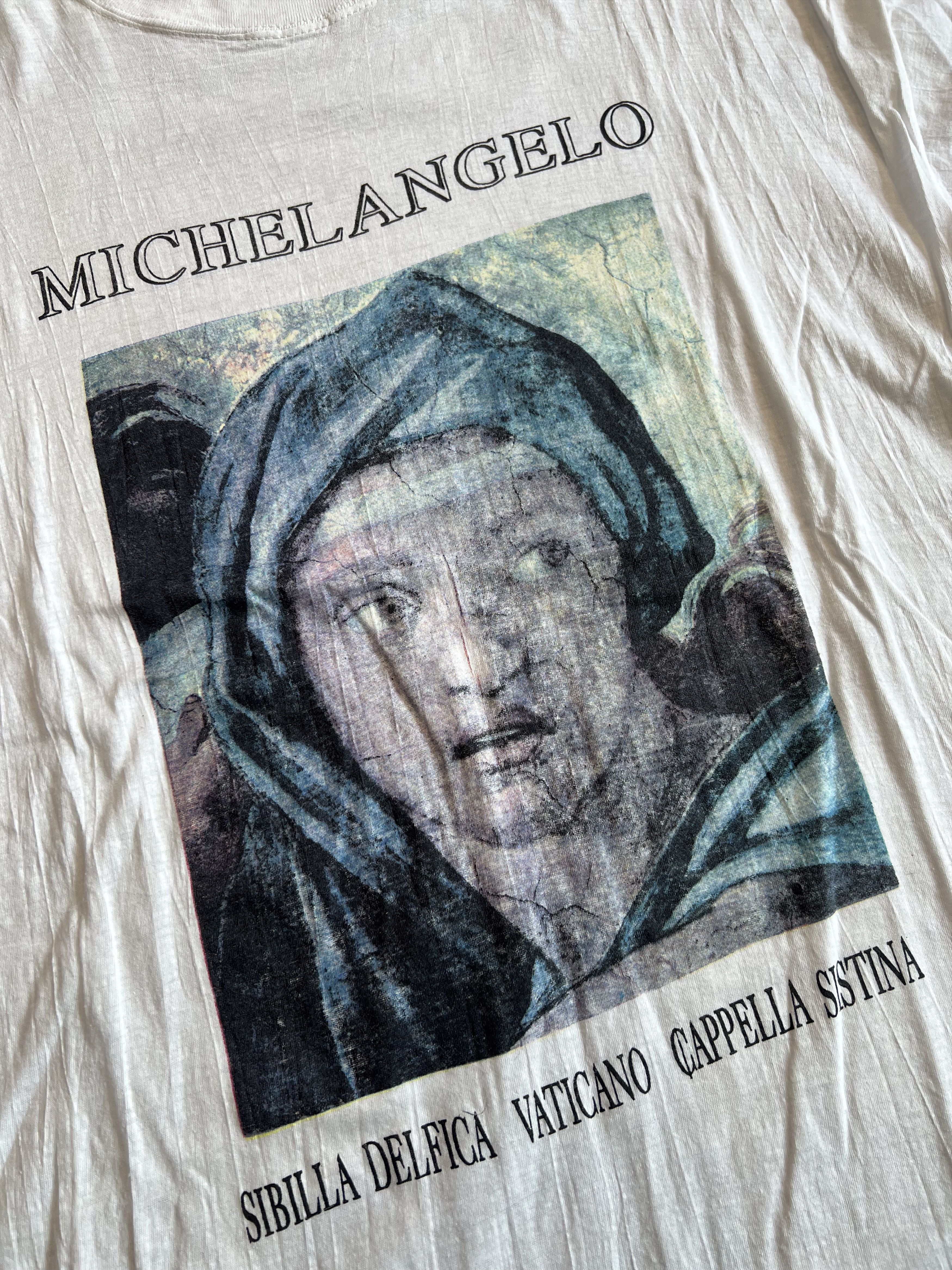 Arts & Science Vintage Michelangelo Delphic Sibyl Sistine Chapel Art Tee Size US XL / EU 56 / 4 - 5 Thumbnail