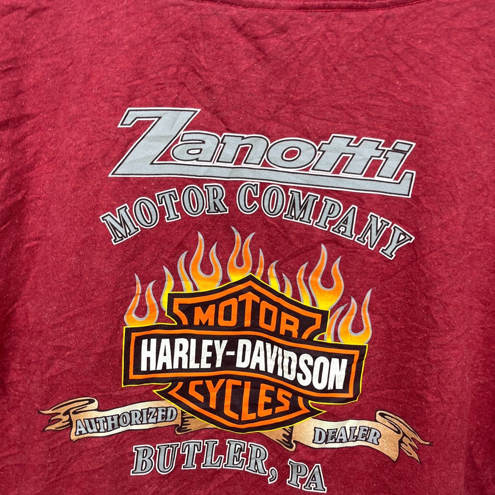 Harley Davidson VINTAGE Harley-Davidson T-Shirt XL Red Cotton Crew Neck Short Sleeve Men Size US XL / EU 56 / 4 - 2 Thumbnail