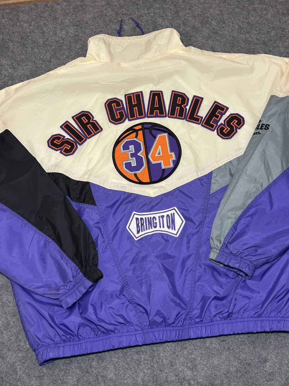 Nike vintage 1990s Nike "Sir Charles" Charles Barkley windbreaker Size US L / EU 52-54 / 3 - 6 Thumbnail