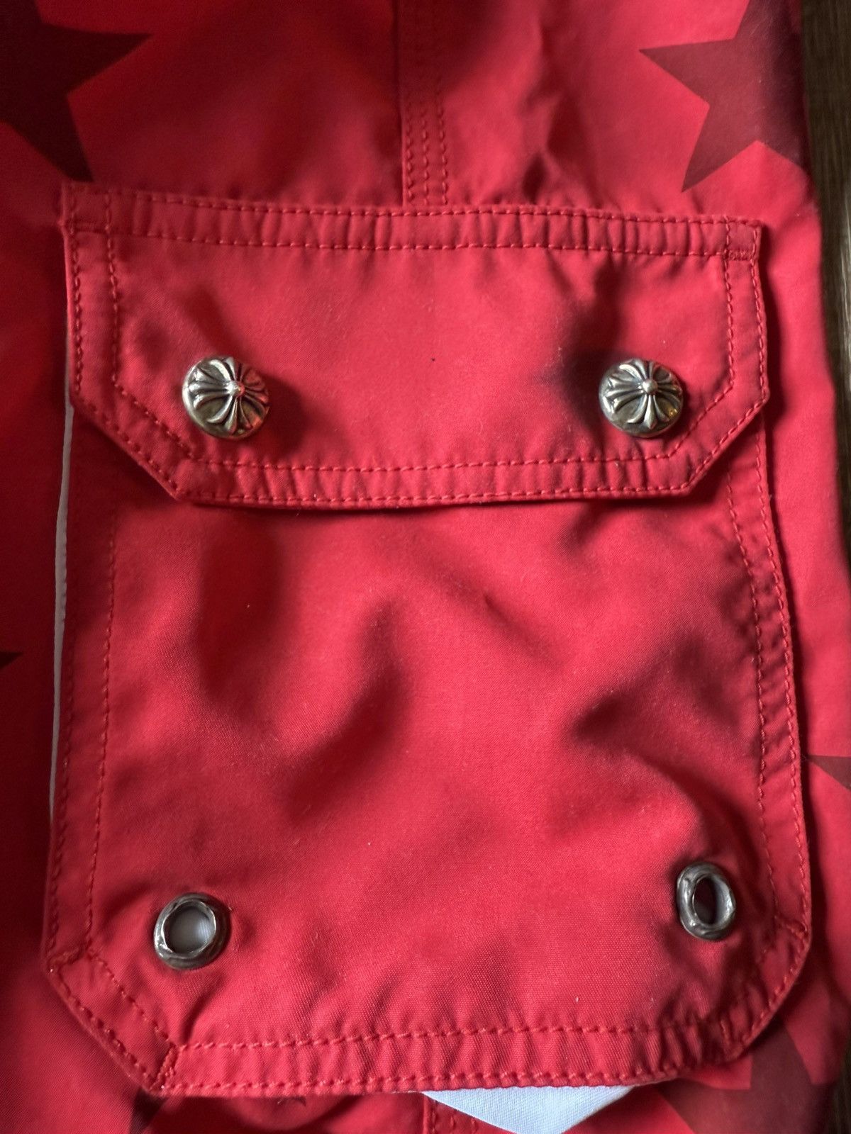 Chrome Hearts Chrome Hearts Red Patch Boxing Shorts Size US 29 - 5 Thumbnail