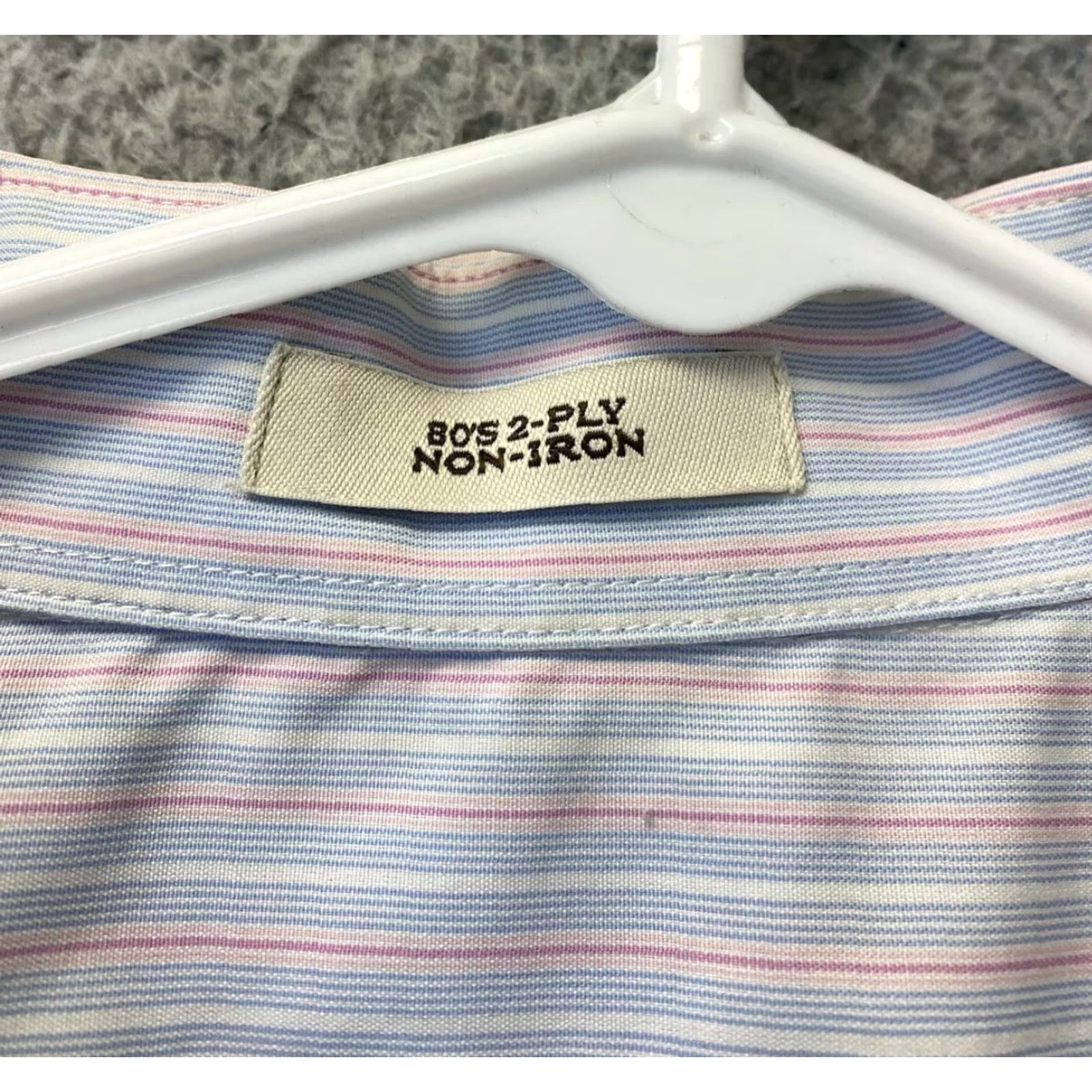 Pronto Uomo Pronto Uomo Non-Iron Long Sleeve Dress Shirt Men Size 16.5 32/33 Striped Cotton Multicolor Business Casual Size 42R - 5 Thumbnail