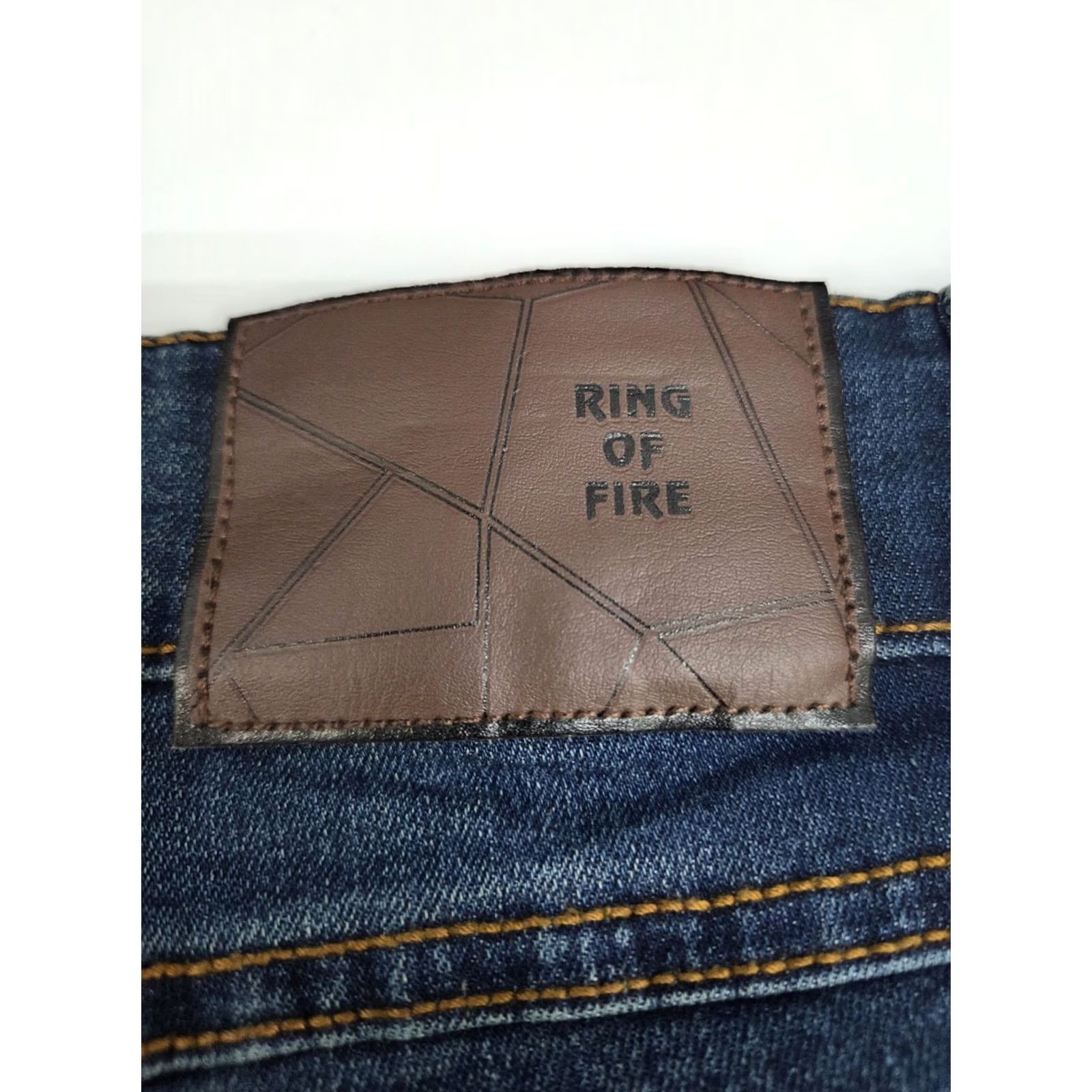 Ring Of Fire Ring of Fire Edge Slim Fit Straight Leg Denim Jeans 34/30 Mens Blue 30in Inseam Slimming Pockets Embroidered Zip Button Leather Logo NWT jeans Size US 34 / EU 50 - 7 Thumbnail
