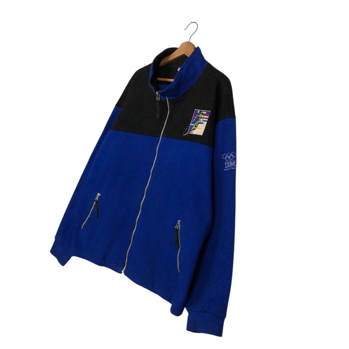 Japanese Brand 📌Vintage Fleece Zipper Jacket Olympic Big Logo Size US L / EU 52-54 / 3 - 3 Thumbnail