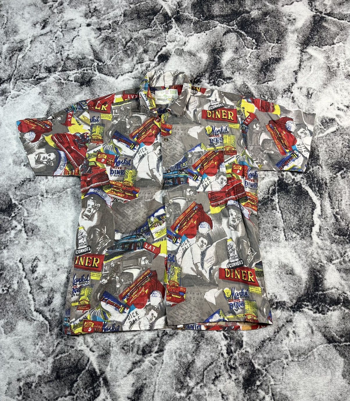 Vintage Vintage Dick Dale Surf Diner AOP Shirt 90s XL Rare Size US XL / EU 56 / 4 - 1 Thumbnail