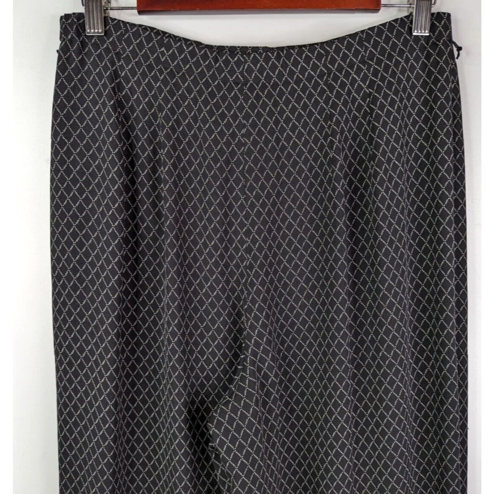 Talbots Talbots Pure Silk High Rise Wide Leg Pants Size 10 Black White Checks Pattern Pants Women Wide-Leg Dress Pants Size 32" / US 10 / IT 46 - 4 Thumbnail