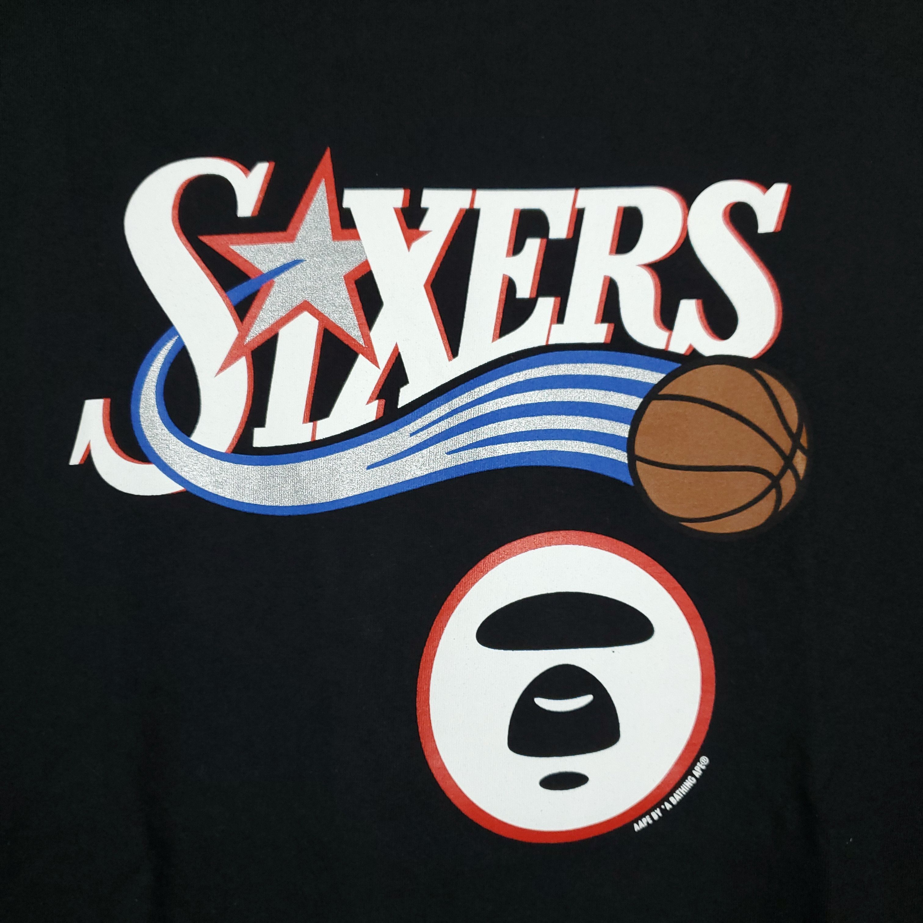 Aape Aape x Mitchell & Ness Philadelphia 76ers Tee Size US XL / EU 56 / 4 - 3 Thumbnail