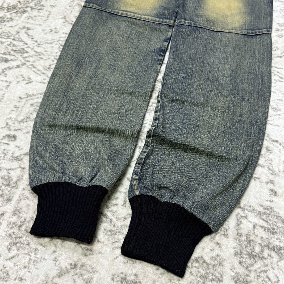 GOA 2000s Japanese Brand Mud Wash Distressed Hybrid Denim Pants Size 29" - 9 Thumbnail