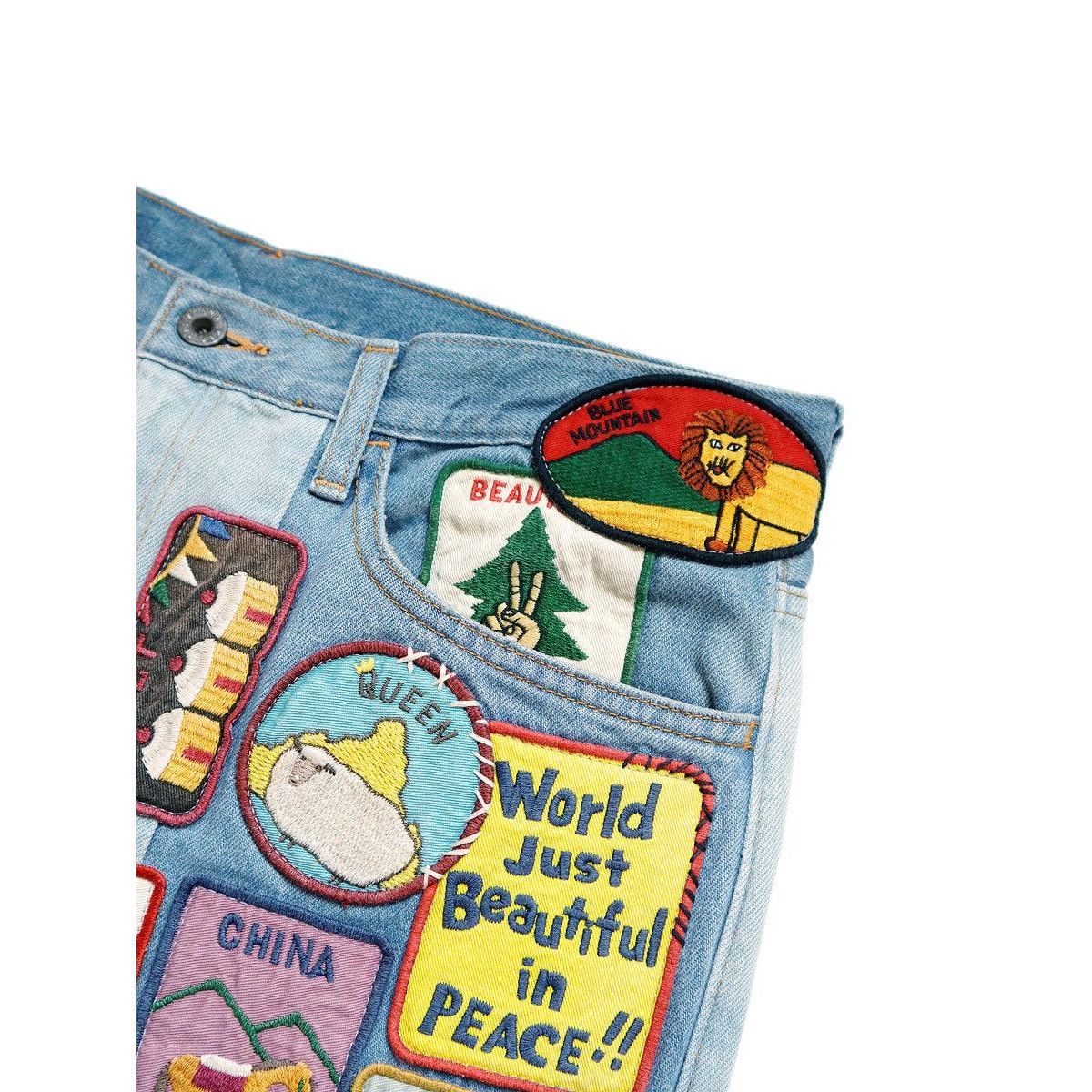 Kapital Kapital 12.5oz Denim 5P Rat Flare Pants (BEAUTIFUL WORLD) Size US 32 / EU 48 - 5 Thumbnail
