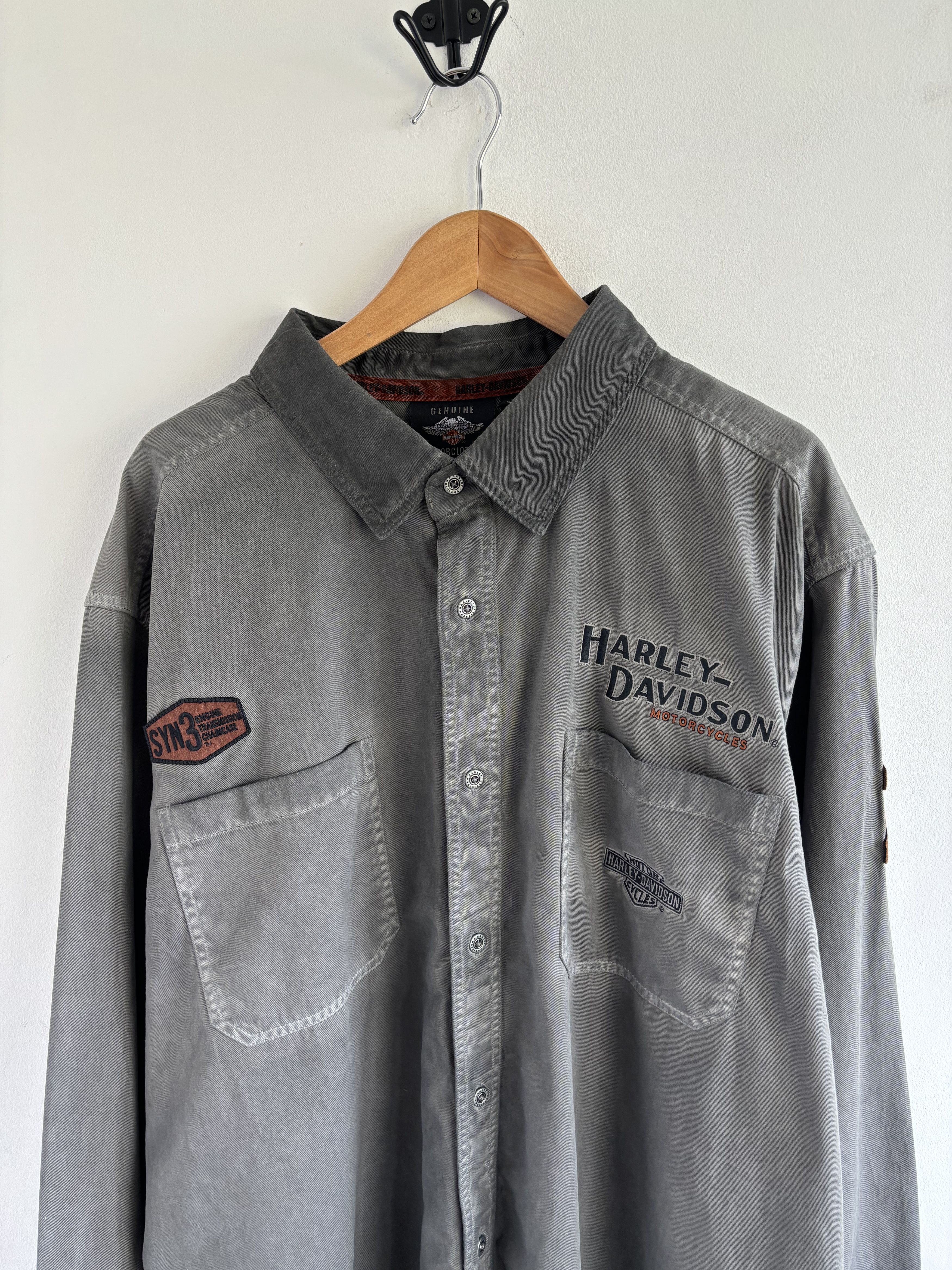 Harley Davidson Harley Davidson Washed Fade Oversized Heavy Shirt Size US XXL / EU 58 / 5 - 3 Thumbnail