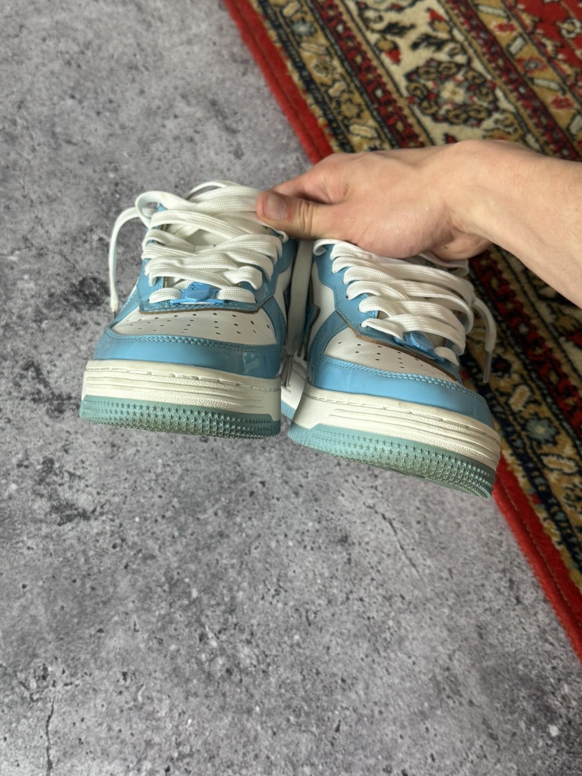 Bape A bathink ape Bape sta snikers shoes mens blue white 8.5 26 Size US 8.5 / EU 41-42 - 4 Thumbnail