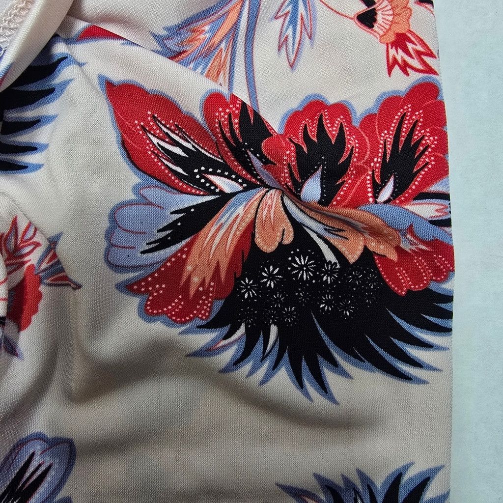 Liz Claiborne Liz Claiborne Floral Blouse with Red and Blue Accents med Size M / US 6-8 / IT 42-44 - 8 Thumbnail