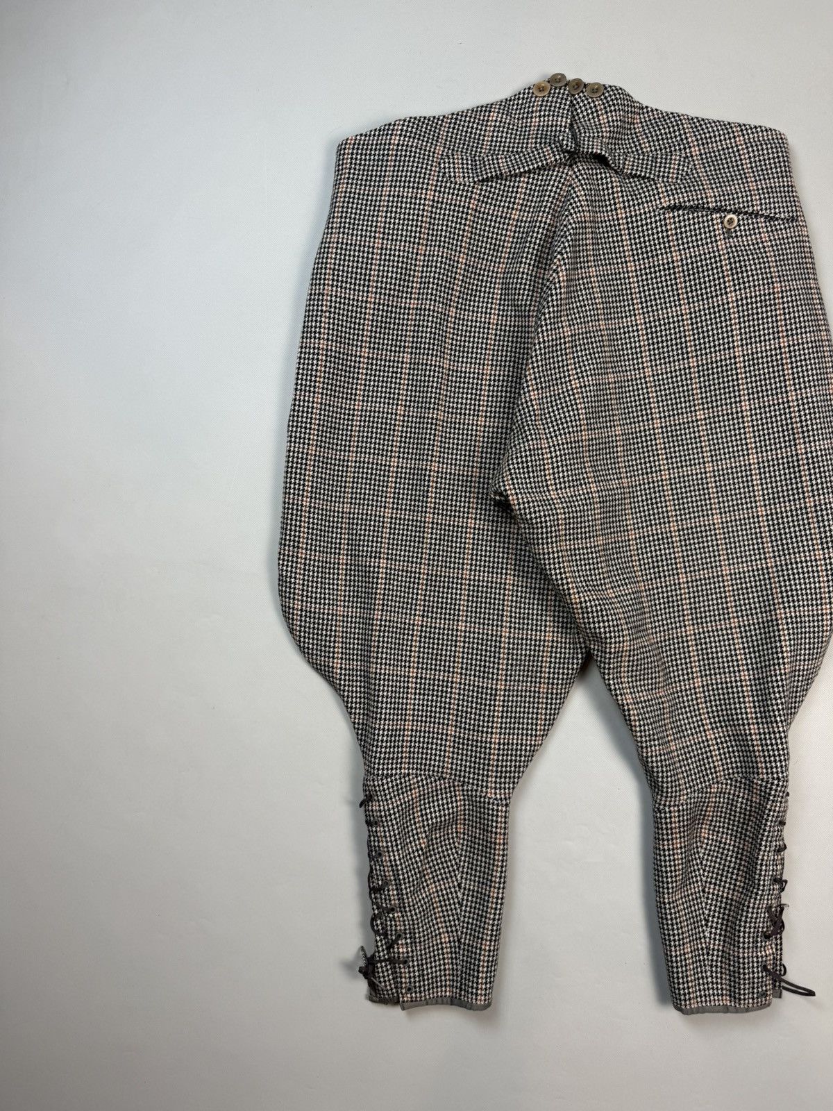 Vintage 1930’s Houndstooth Jodhpur Back Buckle Riding Breeches Pants Size US 36 / EU 52 - 15 Thumbnail